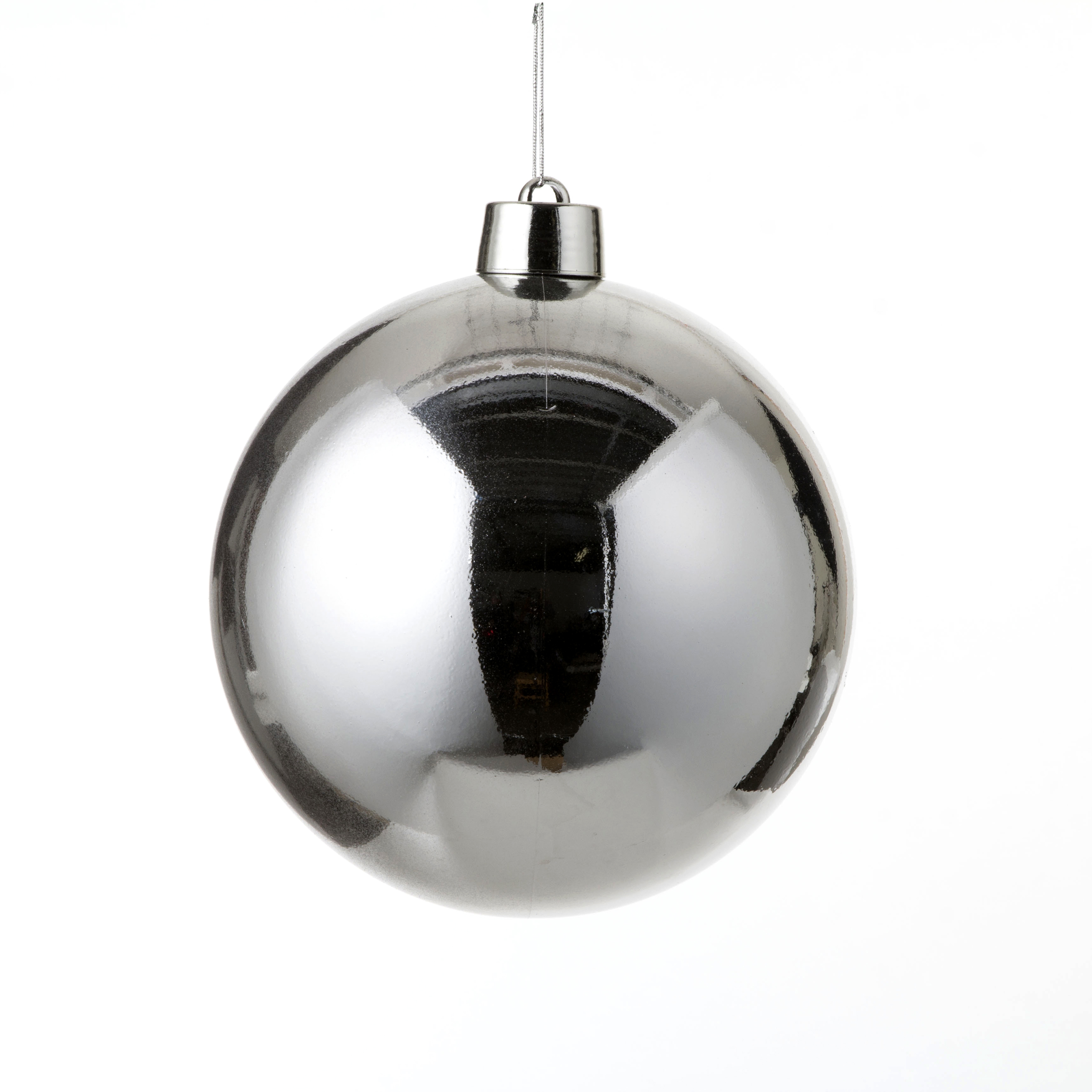 Afbeelding van Kerstbal 25 cm onbreekbaar zilver (uc)