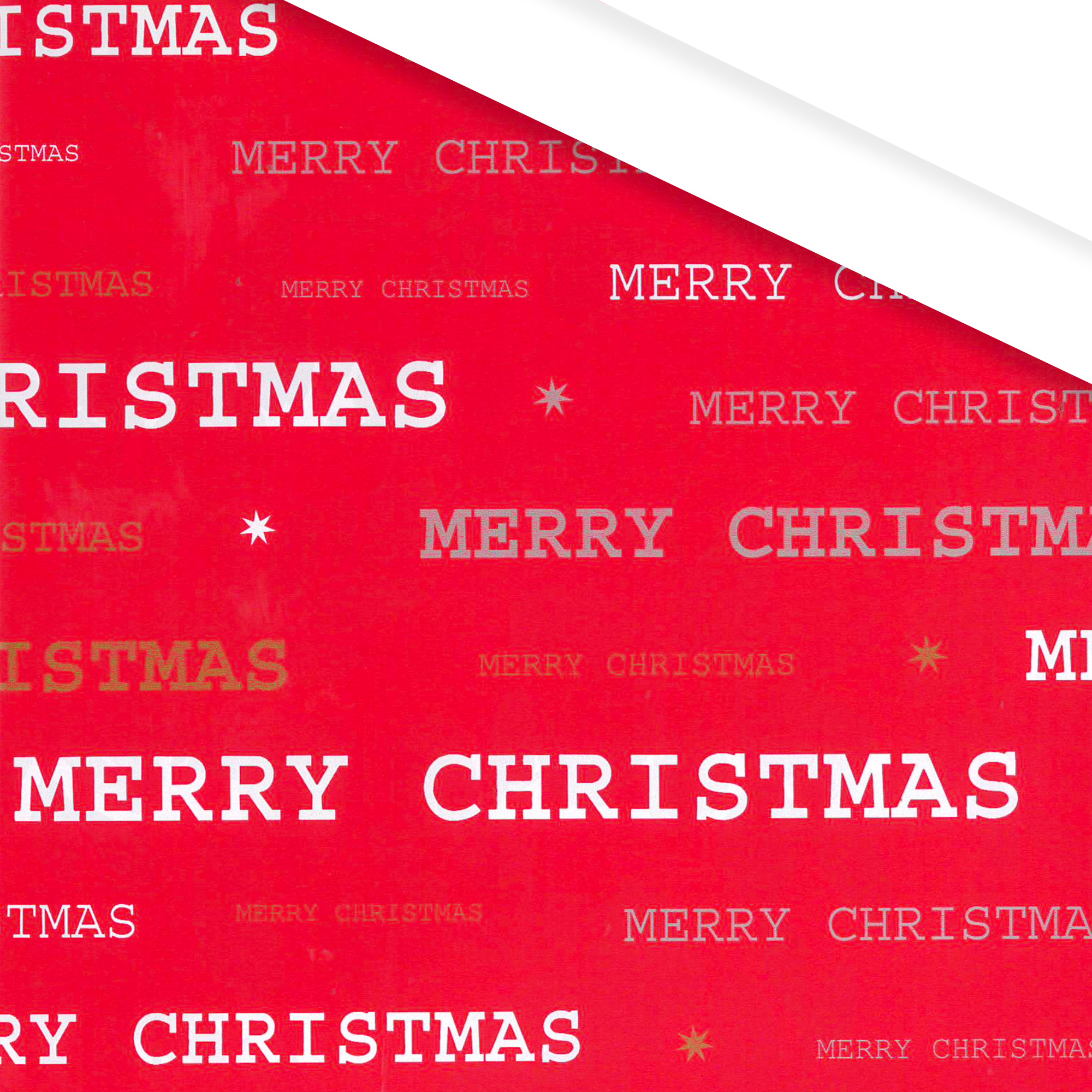 Picture of Rol kerstpapier 30 cm 200 mtr rood Merry Christmas