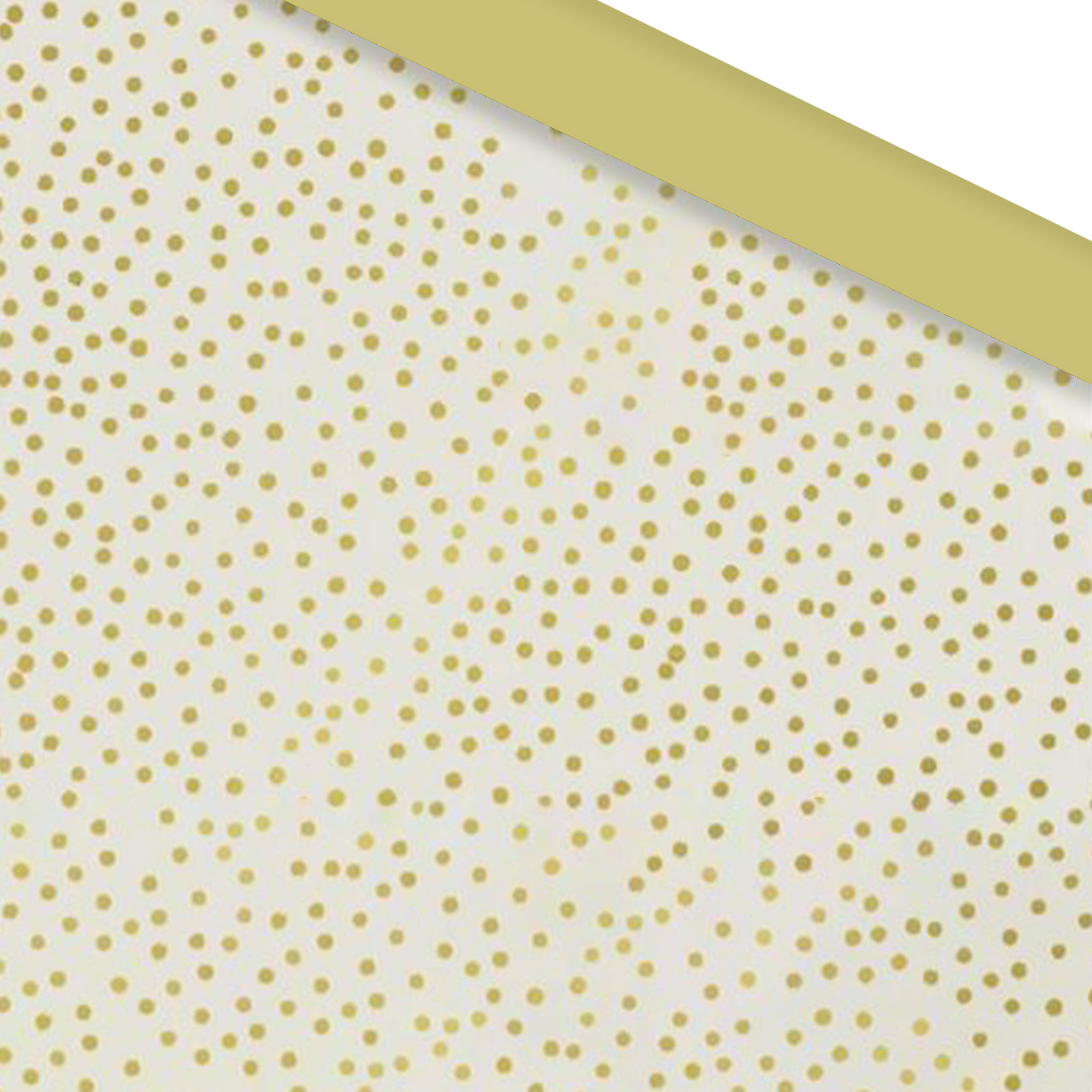 Afbeelding van Rol kadopapier 50 cm 100 mtr confetti stip goud op grijs