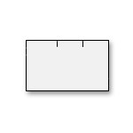 Afbeelding van Pak à 6000 prijsetiket 2,6x1,6 cm wit afneembaar (Tovel/Evo)