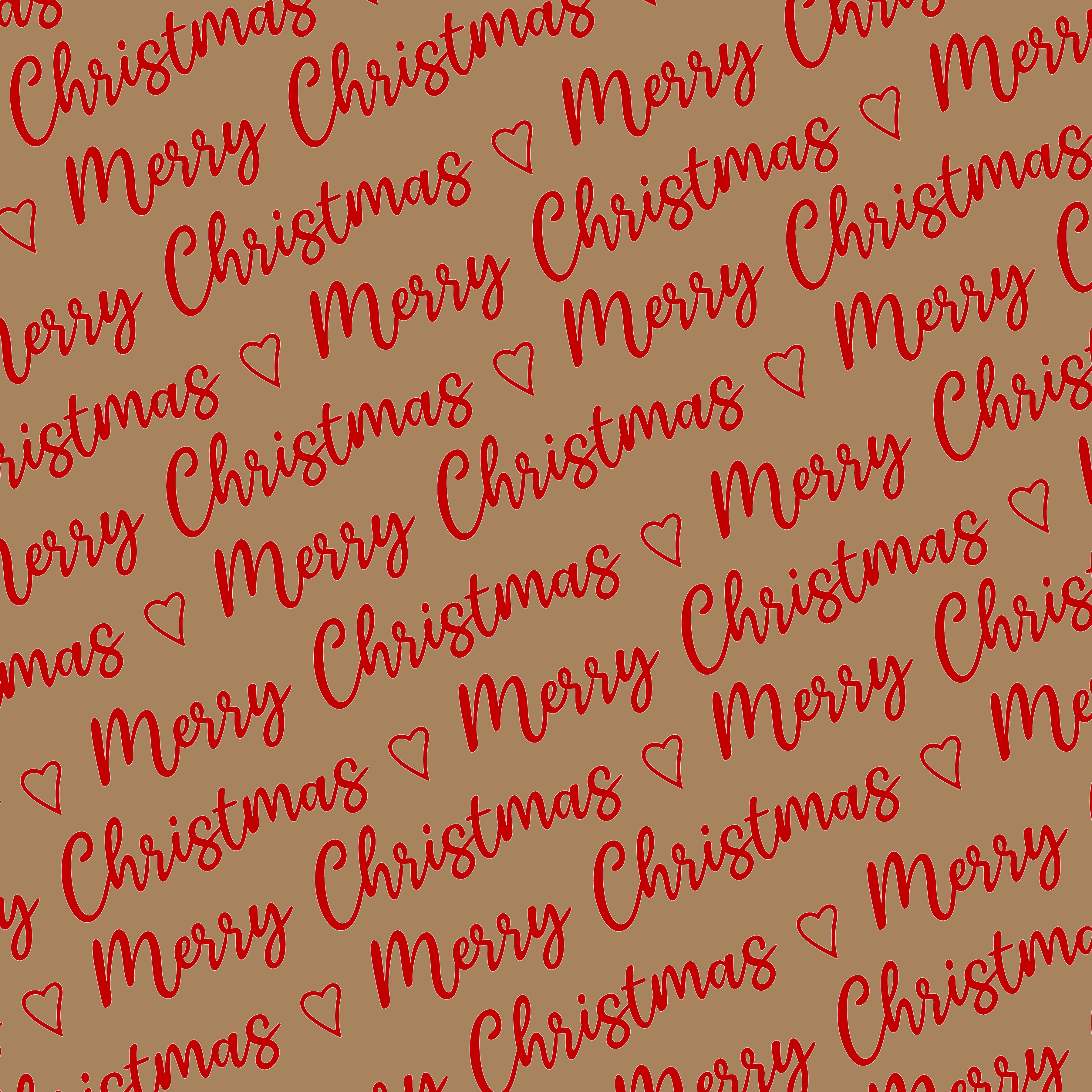 Afbeelding van Rol kerstpapier 30 cm 250 mtr Merry Christmas rood op kraft