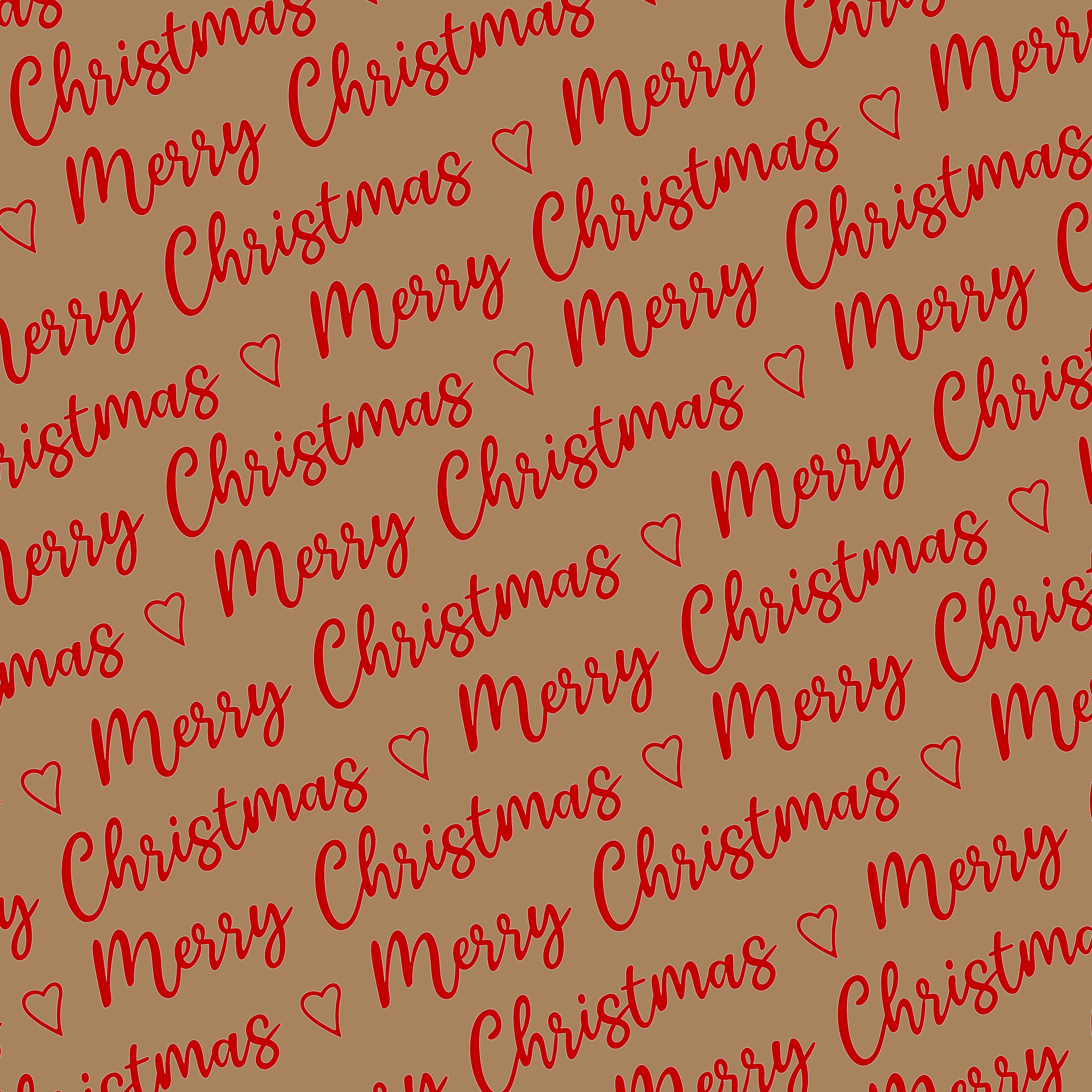 Afbeelding van Rol kerstpapier 50 cm 250 mtr Merry Christmas rood op kraft