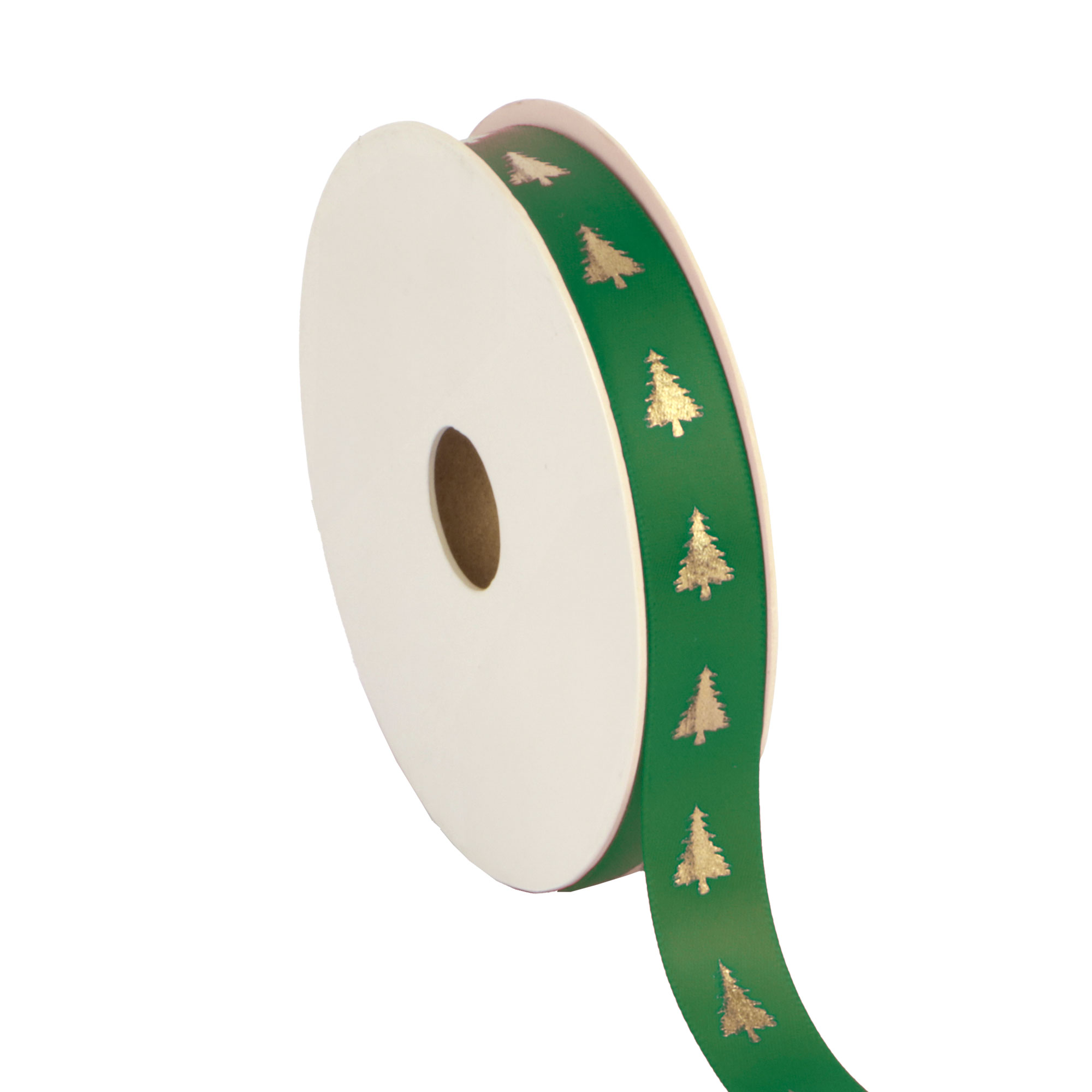 Picture of Rol satijnlint 15 mm 25 mtr Kerstboom groen