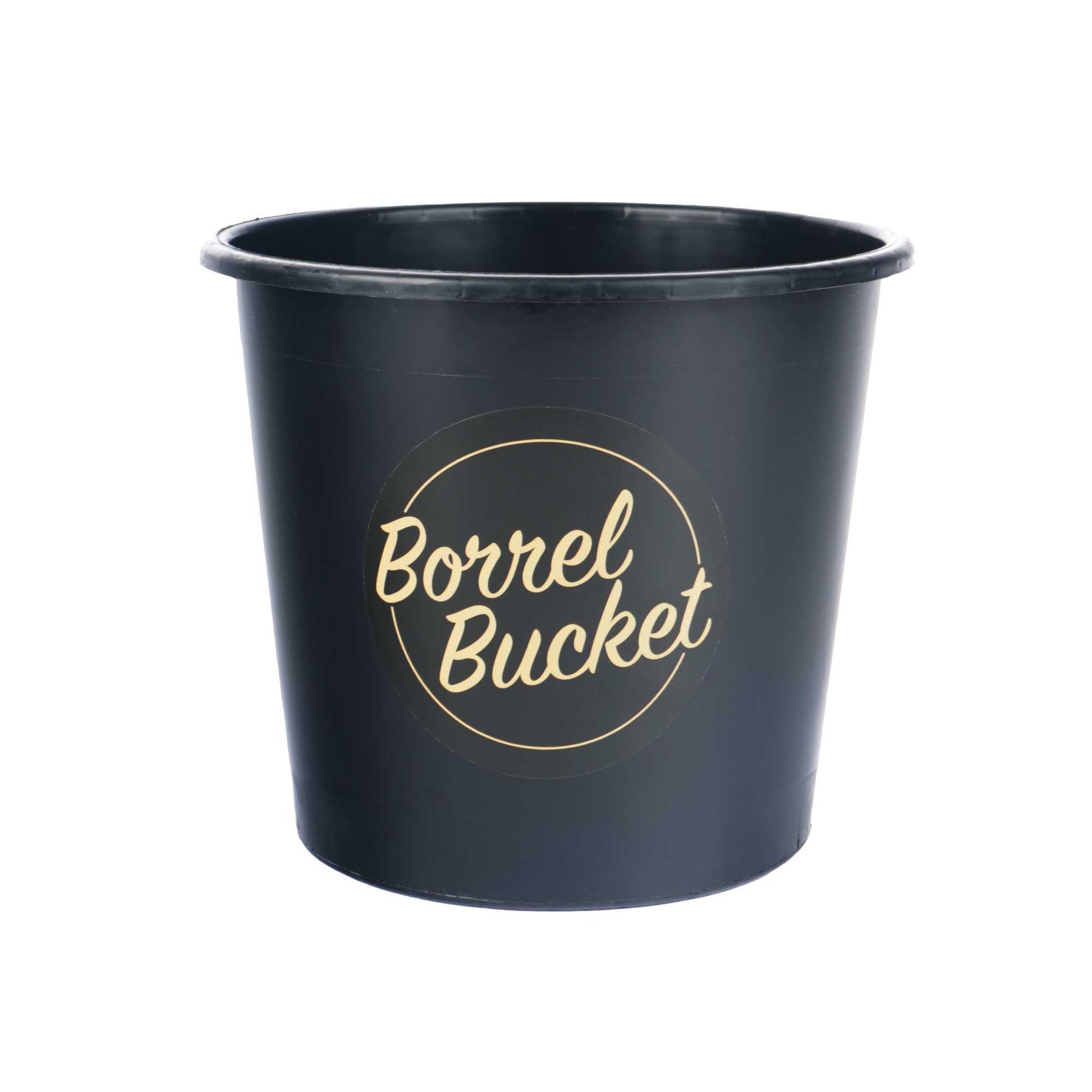 Afbeelding van Zwarte kunststof emmer 23x20 cm Borrel Bucket 