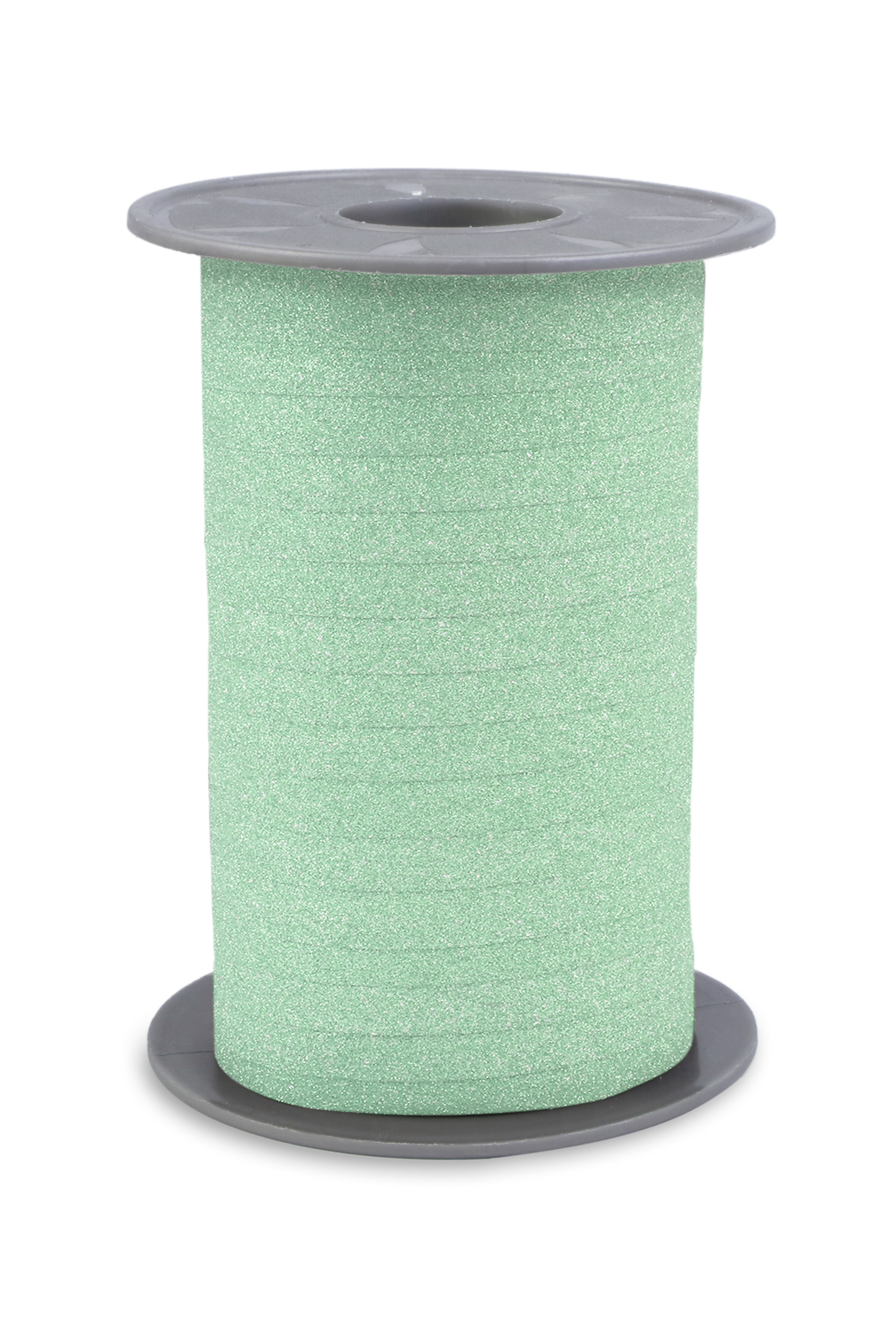 Afbeelding van Rol krullint 10 mm 100 mtr glitter mintgroen