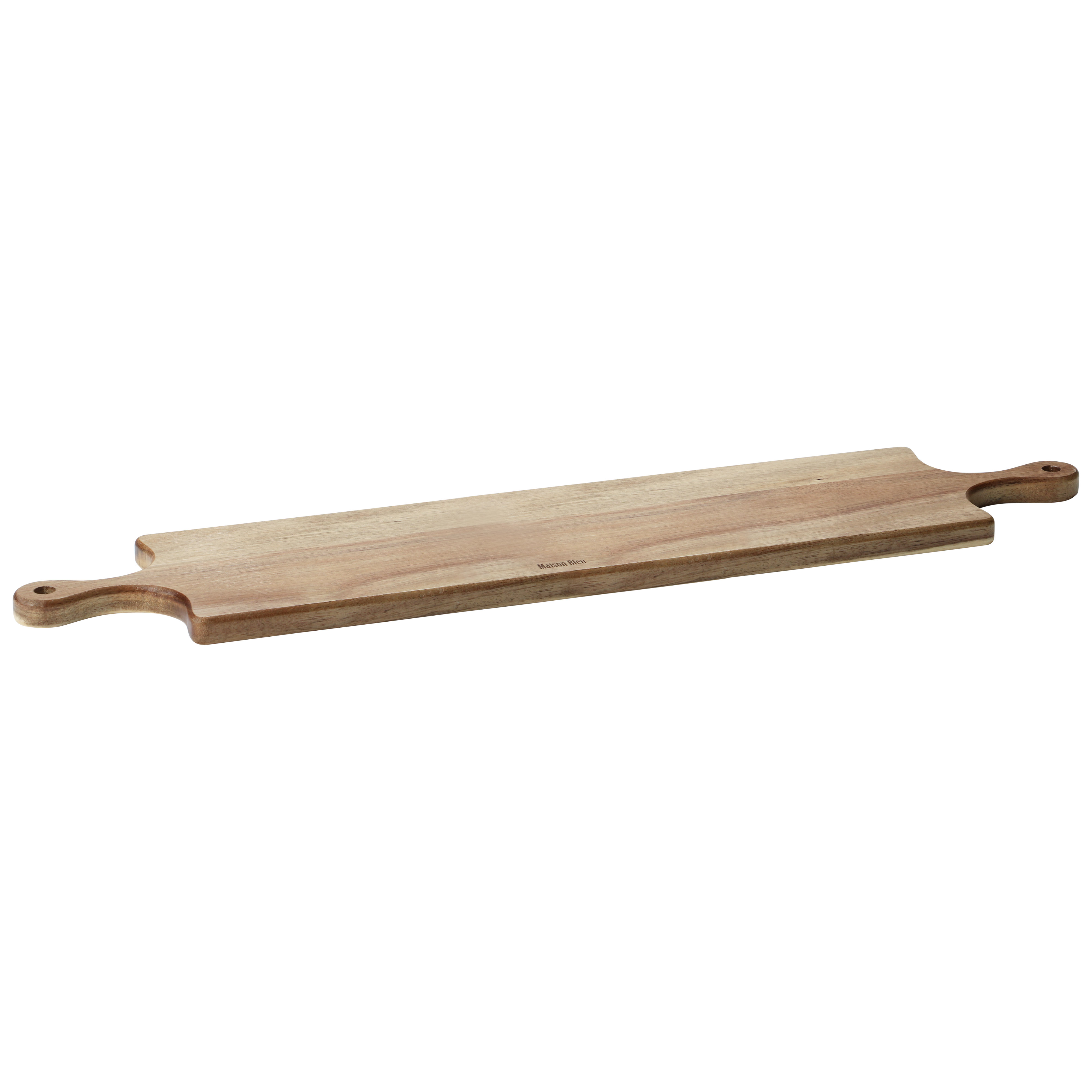 Picture of Acacia plank 90x17x1,5 cm met twee grepen XXL 