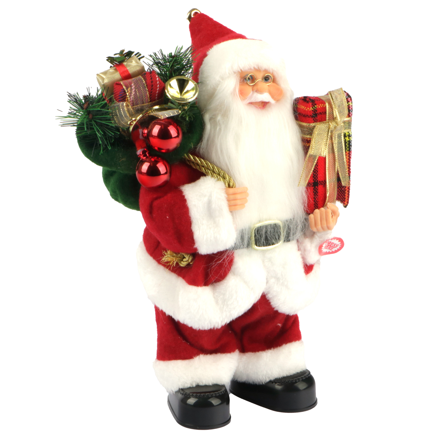 Picture of Decoratie kerstman bewegend met muziek 20x10x30 cm 