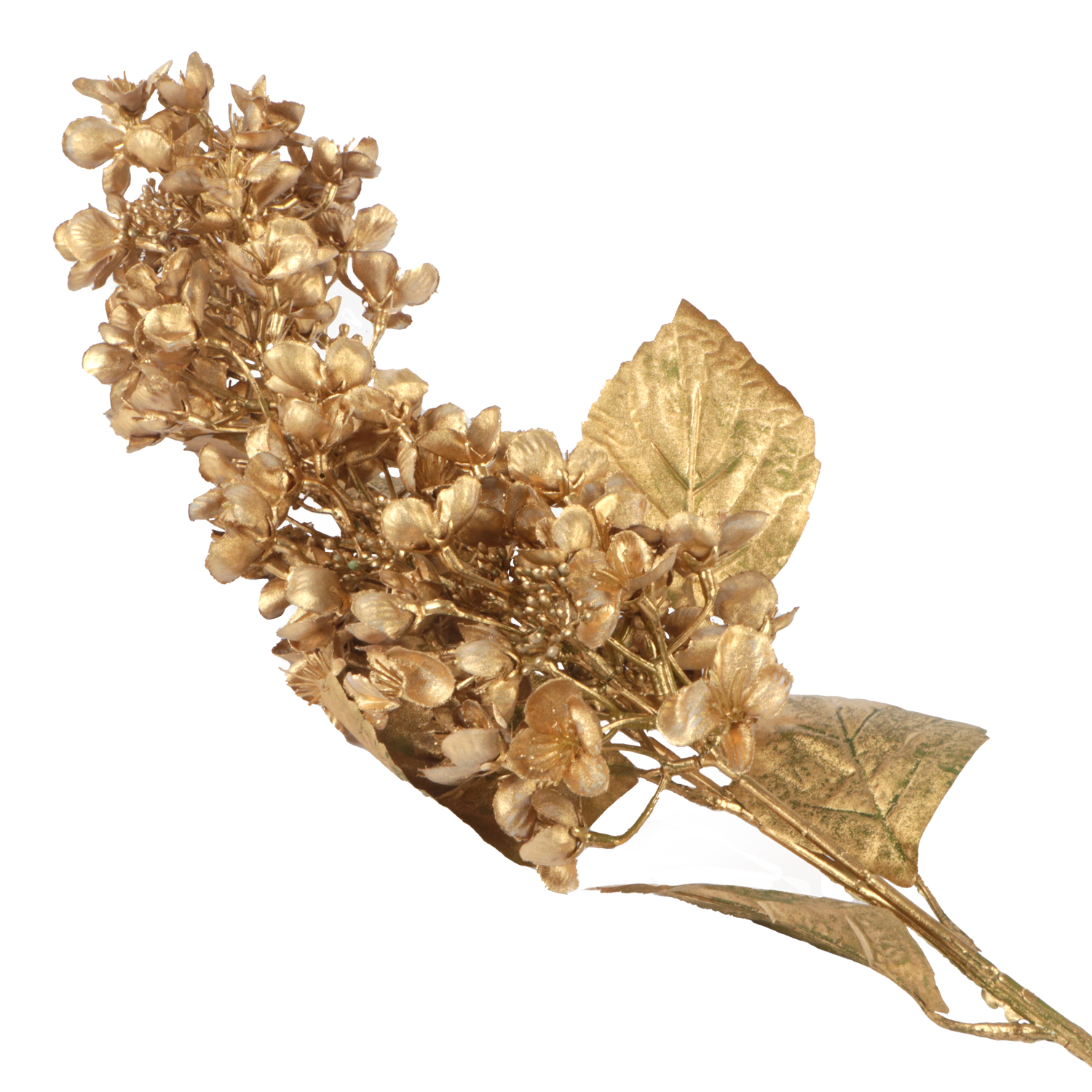 Afbeelding van Kunstbloem hortensia 87 cm goud