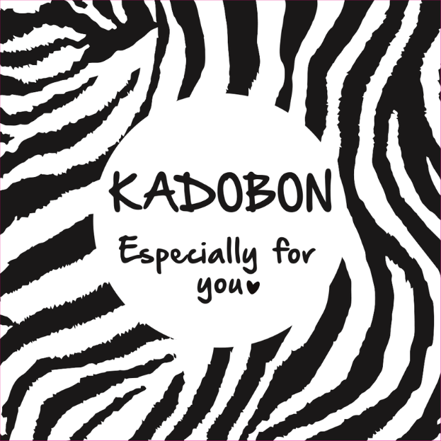 Afbeelding van Pak à 25 kadobon+envelop 13x13 cm zebraprint especially for you