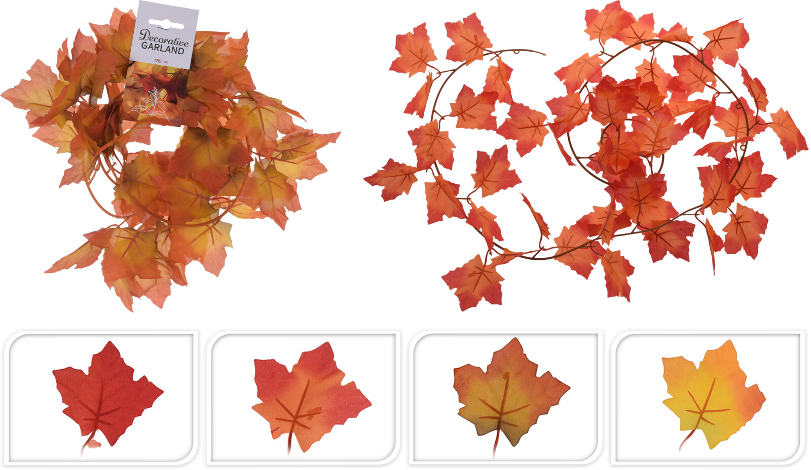 Afbeelding van Slinger herfstbladeren 180 cm assorti