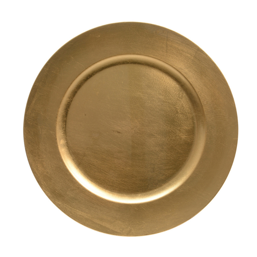 Afbeelding van Kunststof onderbord 33 cm goud