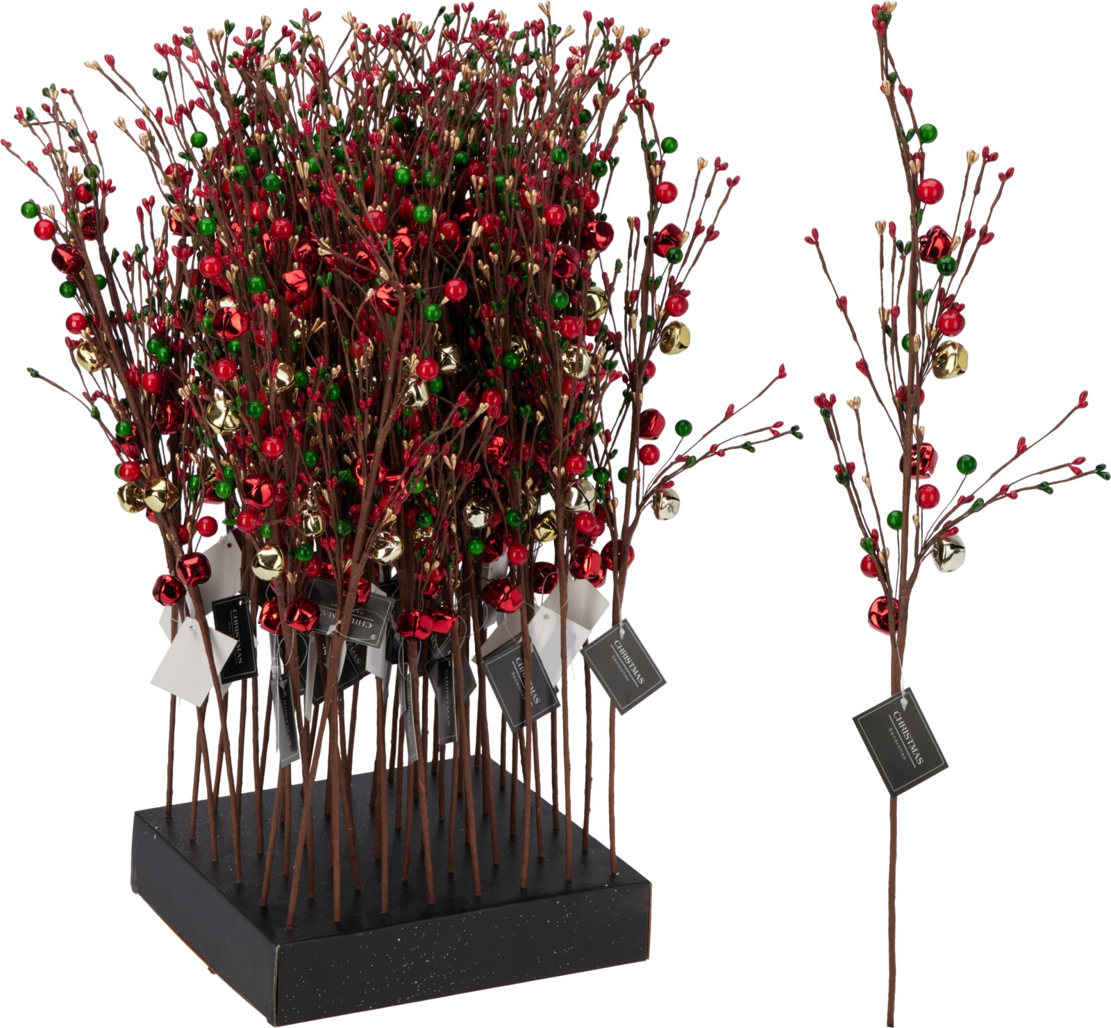 Afbeelding van Kerst tak 60 cm rood/groen