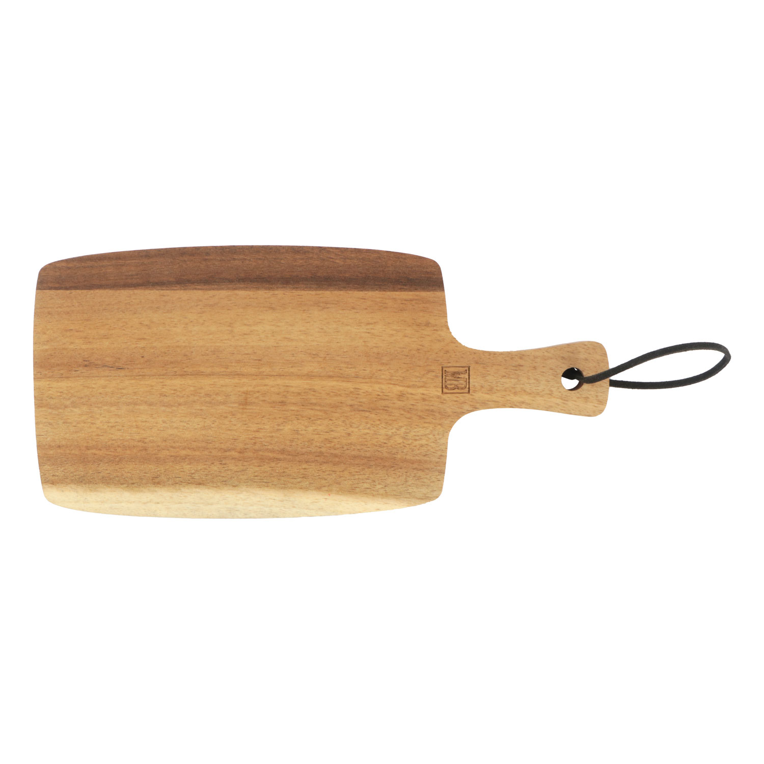 Picture of Acacia plank + pu-leder koord 25x12 cm 
