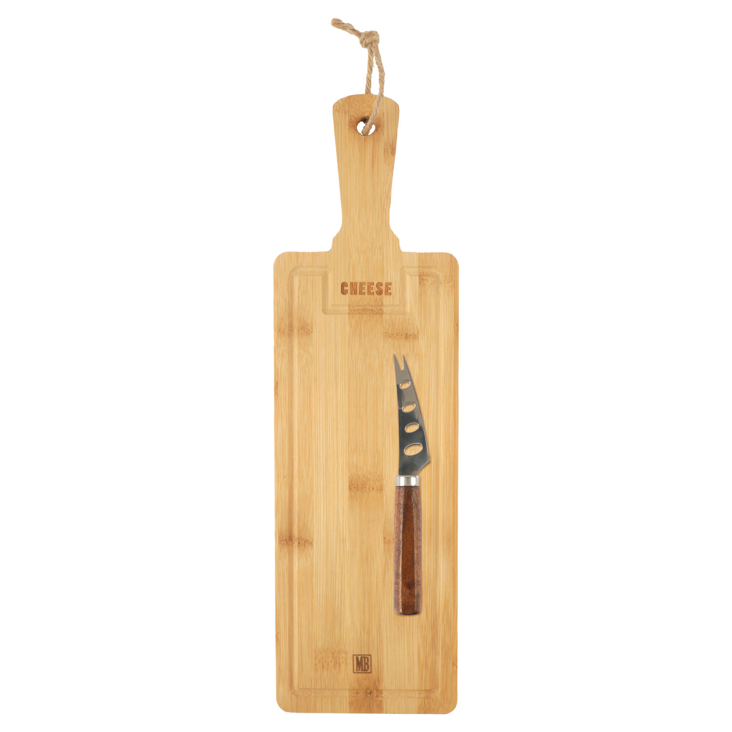 Picture of Bamboe kaasplank 12x40 cm + kaasmes