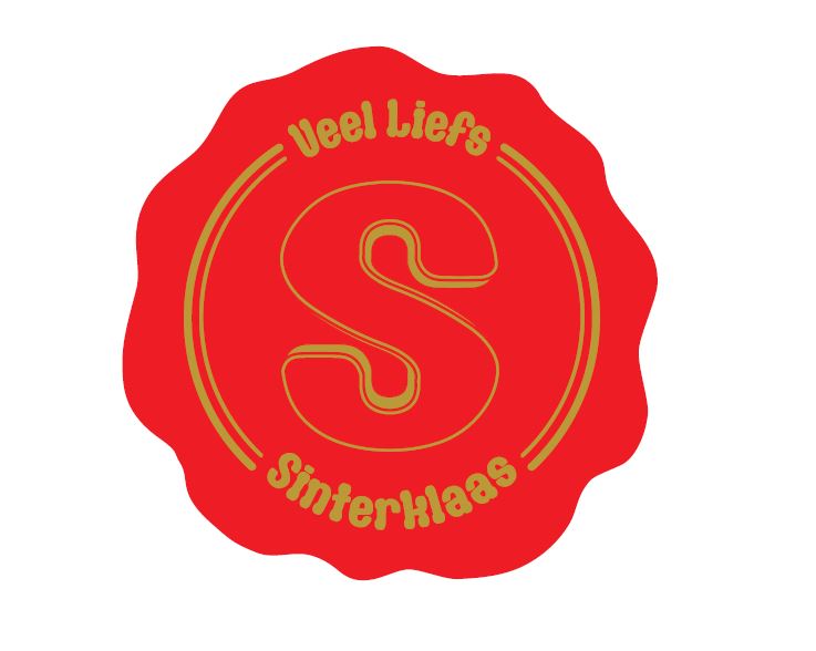 Picture of Ds à 500 kado etiket 3,7 cm Veel liefs Sinterklaas