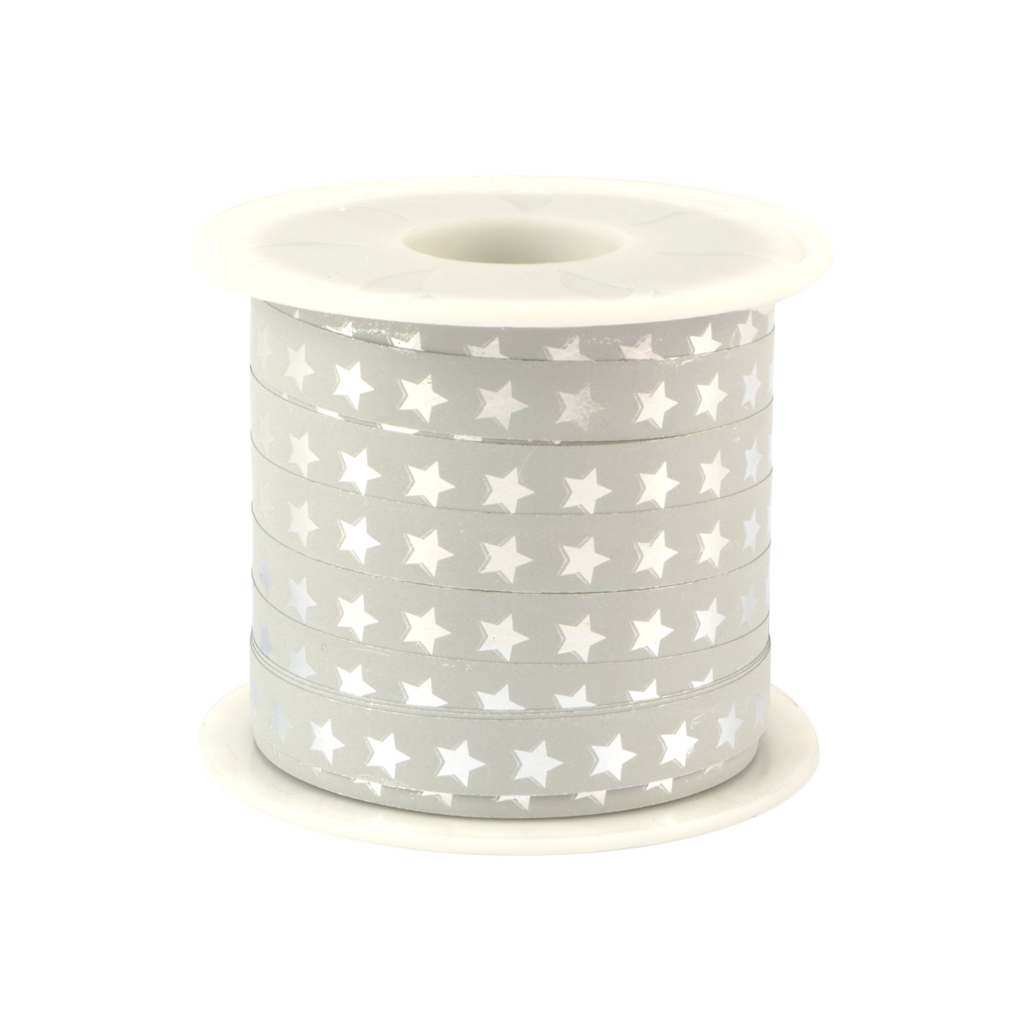 Picture of Rol Kerstlint 10 mm 100 mtr Ster wit/zilver