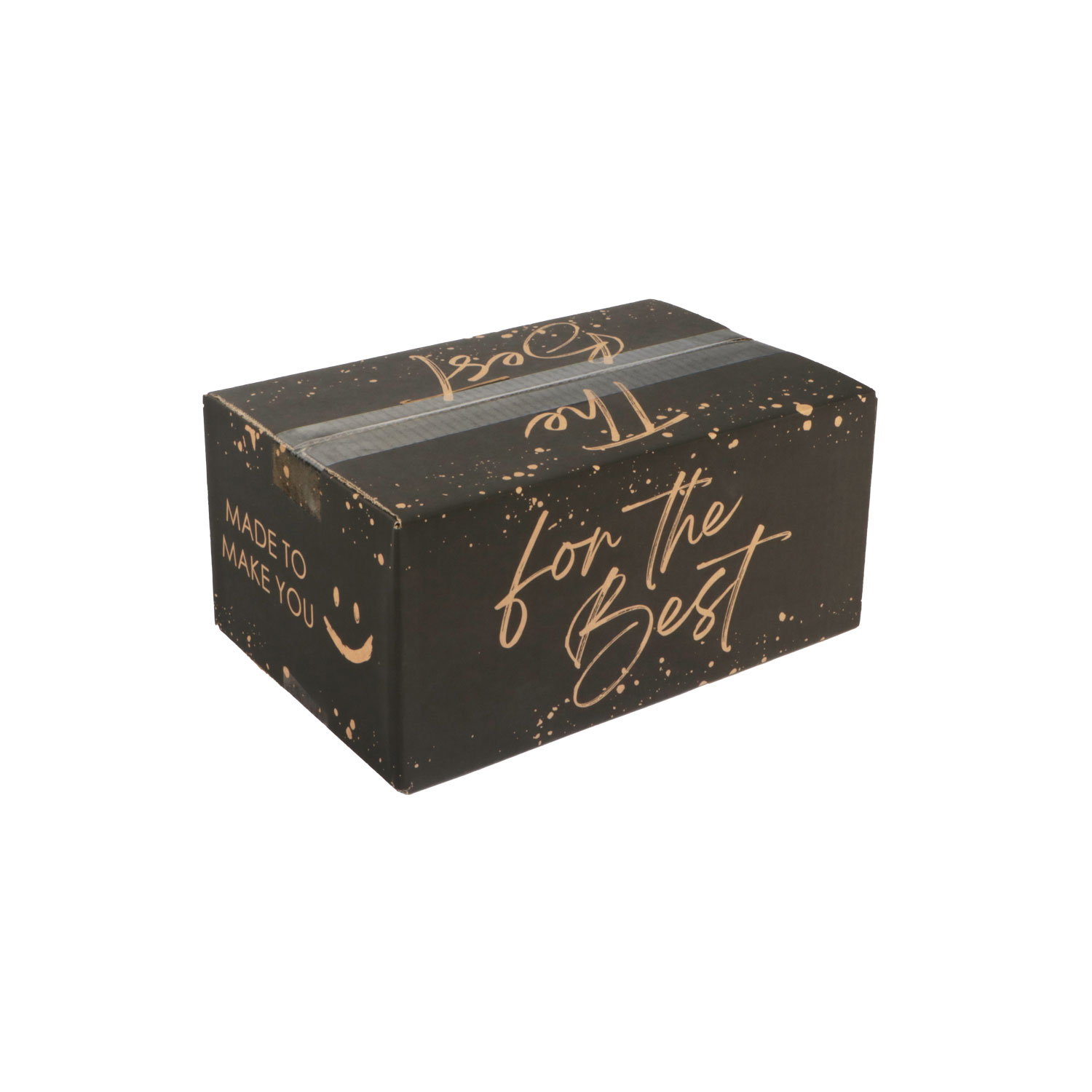 Afbeelding van Pakketdoos A140 The Best 31x20x14 cm kraft zwart