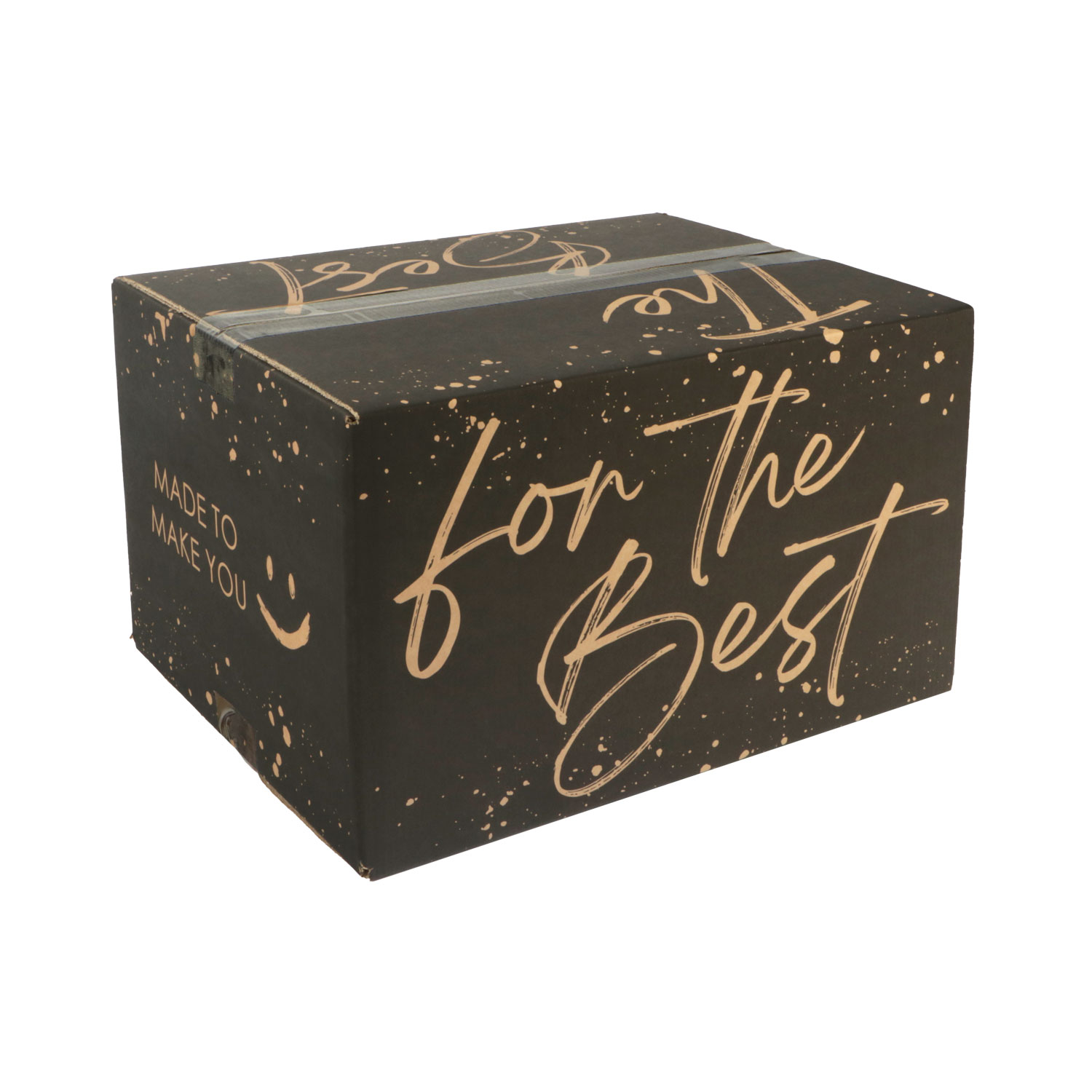 Afbeelding van Pakketdoos C232 The Best 39x29x23,2 cm kraft zwart