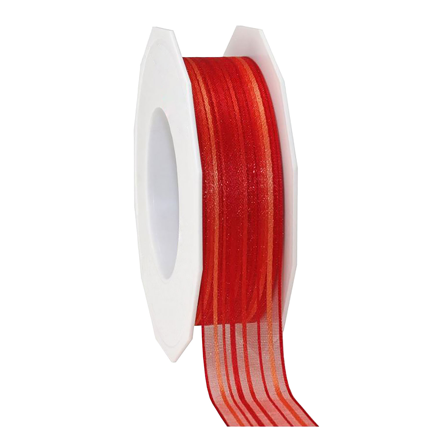 Picture of Rol organzalint 25 mm 20 mtr rood gestreept