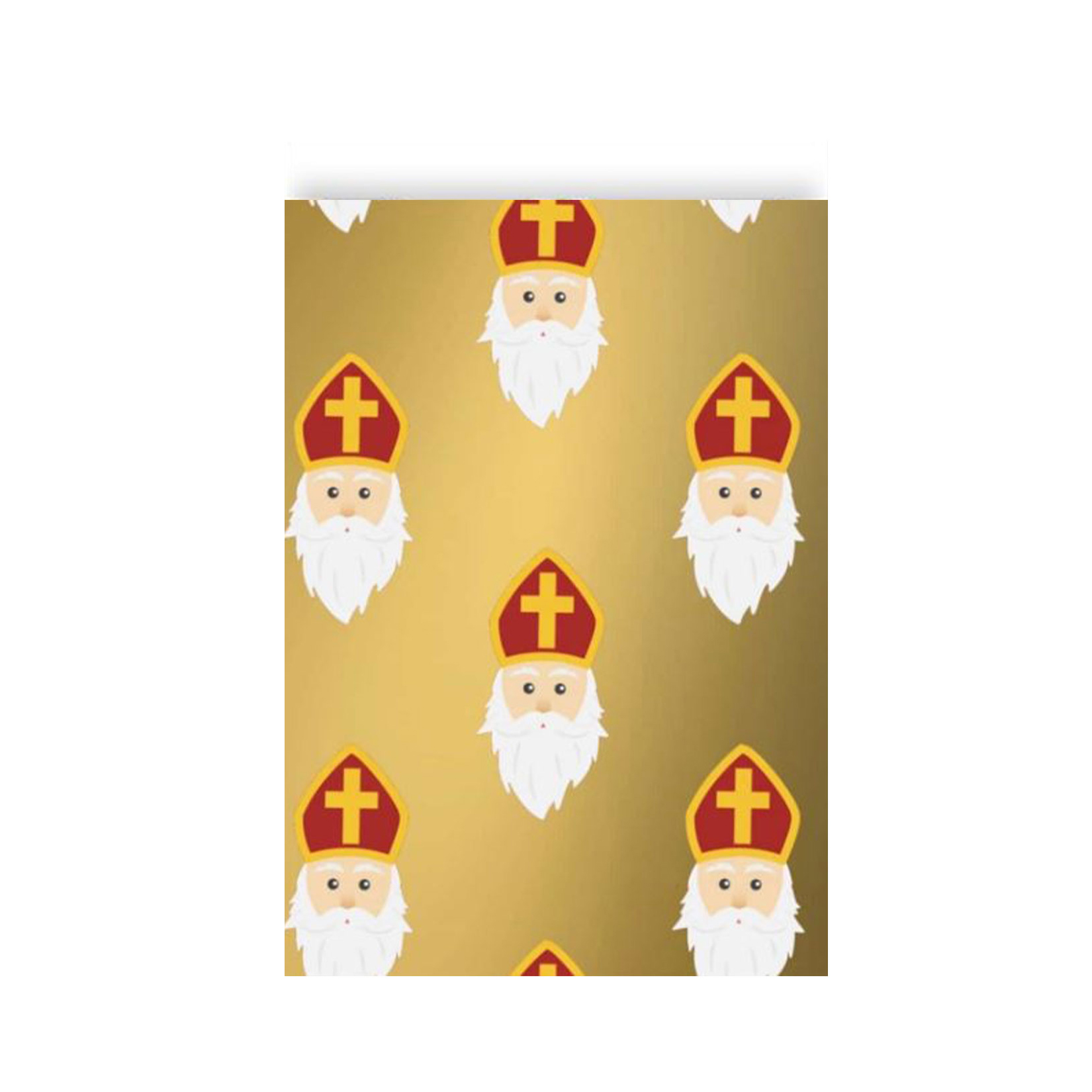 Picture of Ds à 100 Sint letterzak 17x4x25 cm goud Sint