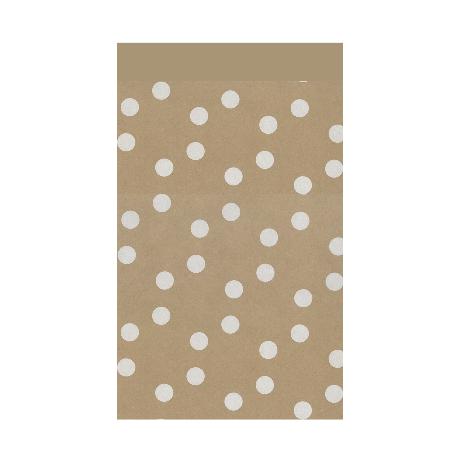 Afbeelding van Ds à 200 kadozak 12x19 cm kraft met witte stippen