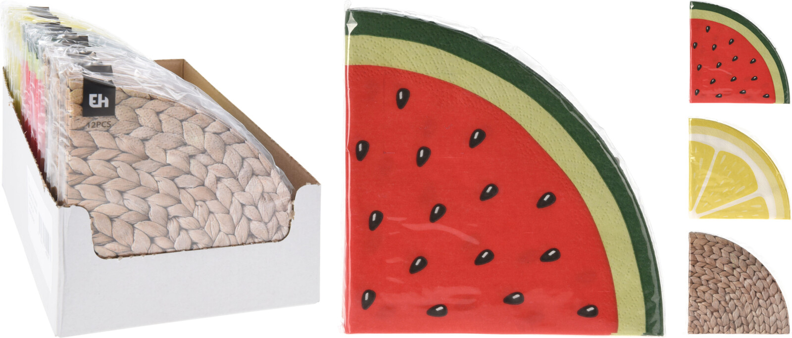 Picture of Pak à 12 servetten 16x16 cm assorti