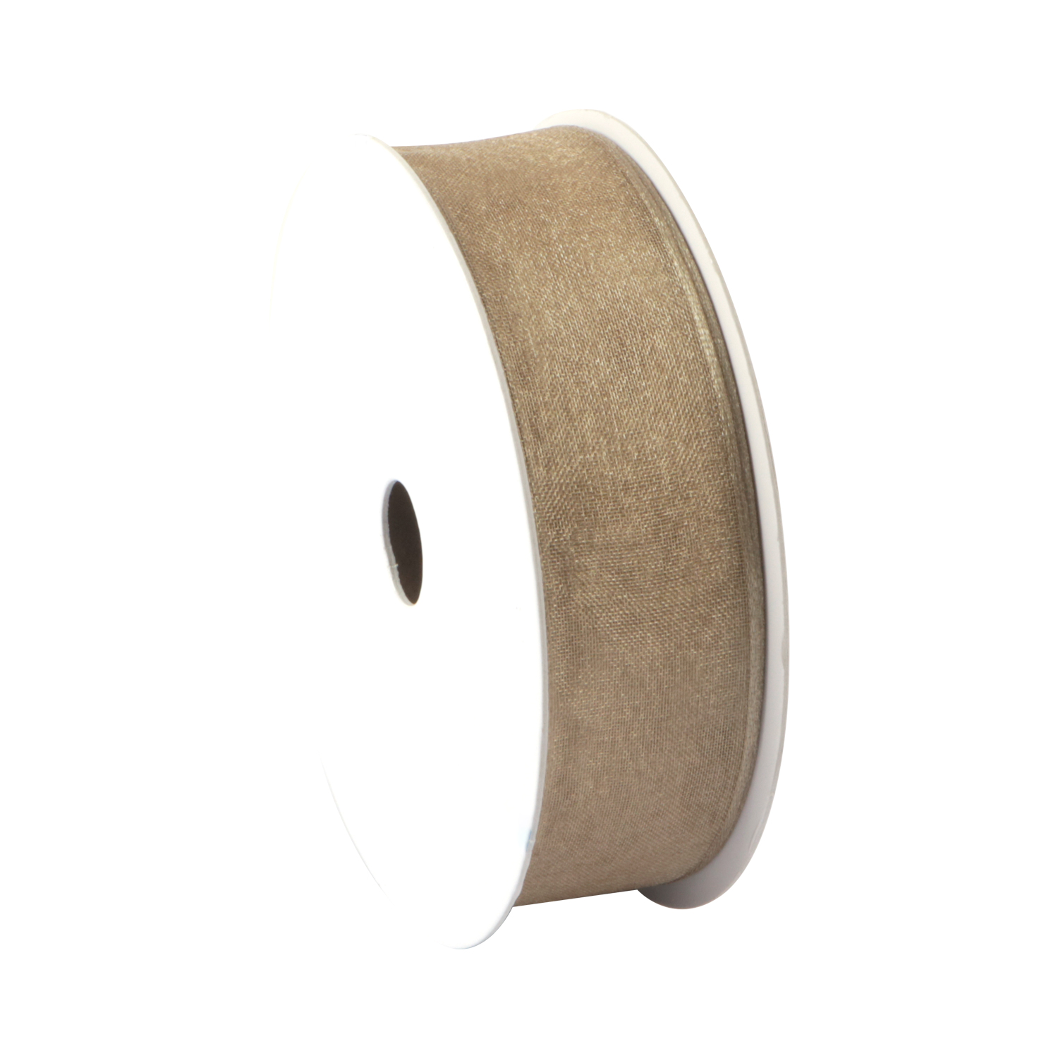 Afbeelding van Rol organzalint bedraad 25 mm 20 mtr taupe
