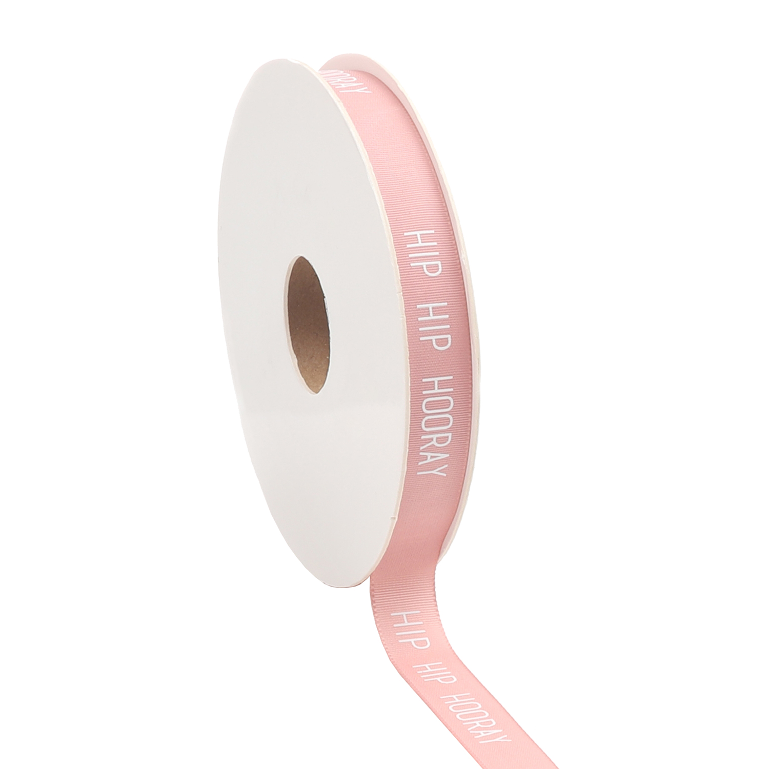 Afbeelding van Rol textiellint 12 mm 15 mtr Hip hip hooray oudroze (ucl)