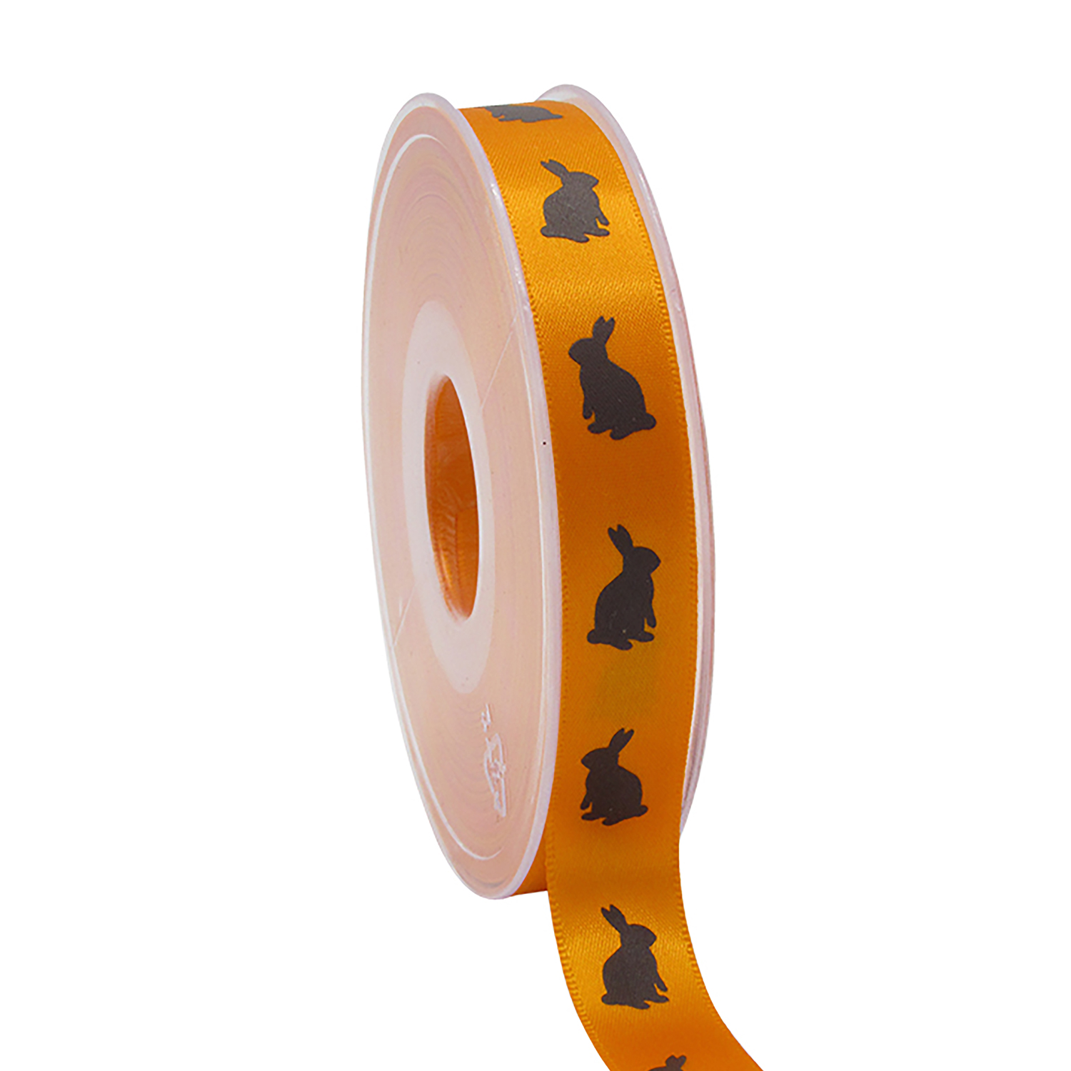 Picture of Rol satijnlint 15 mm 25 mtr Bunny lente oranje/bruin