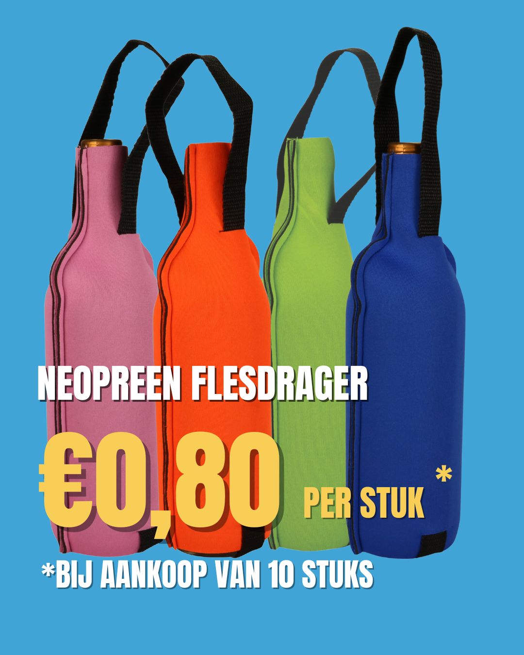Afbeelding van Flesdrager neopreen 1 fles roze