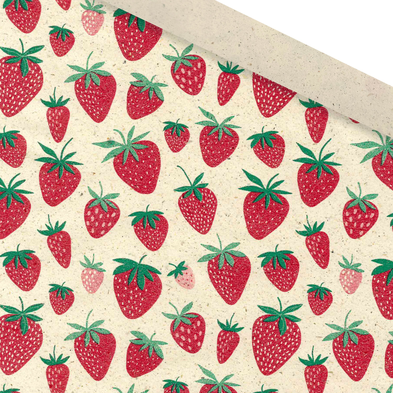 Afbeelding van Rol kadopapier 50 cm 100 mtr aardbeien
