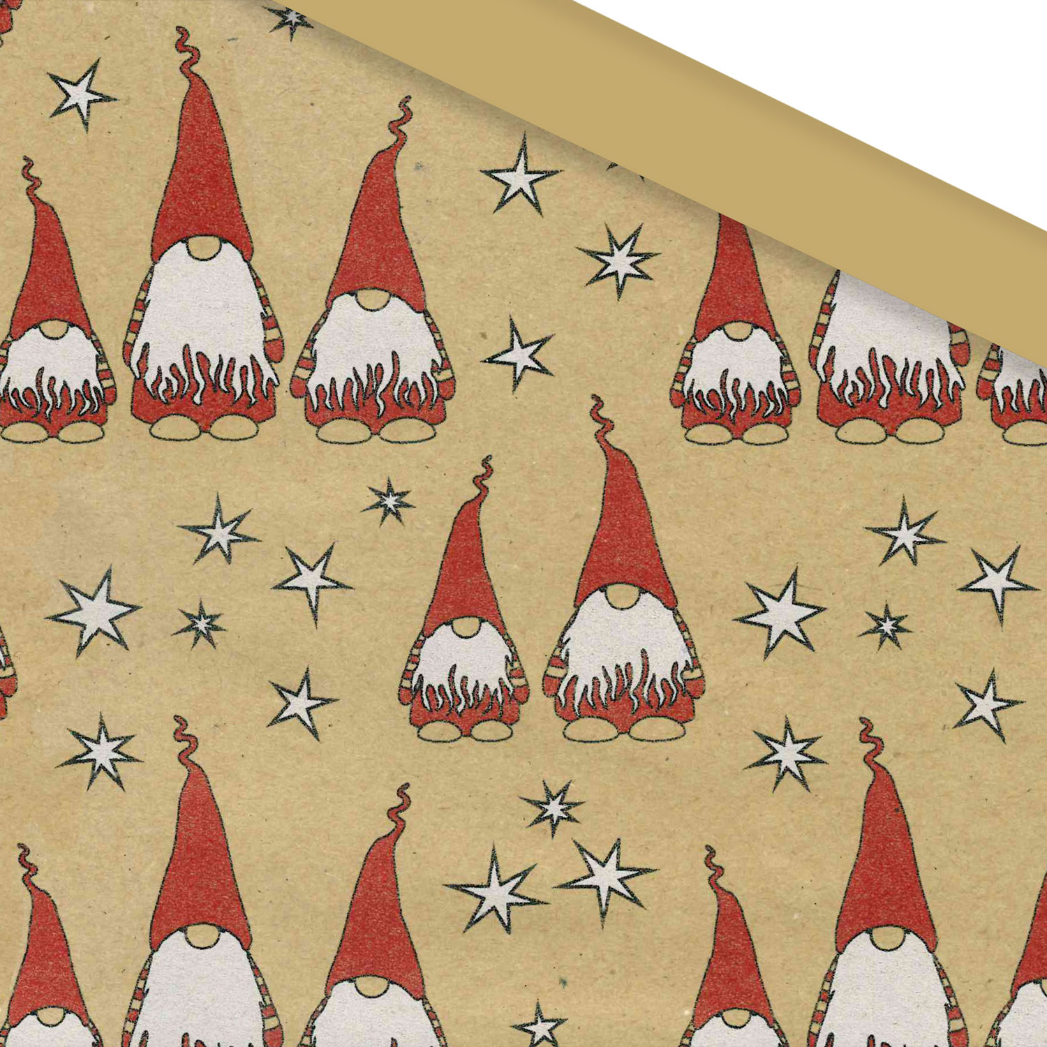 Afbeelding van Rol Kerstpapier 30 cm 100 mtr wintergnomen