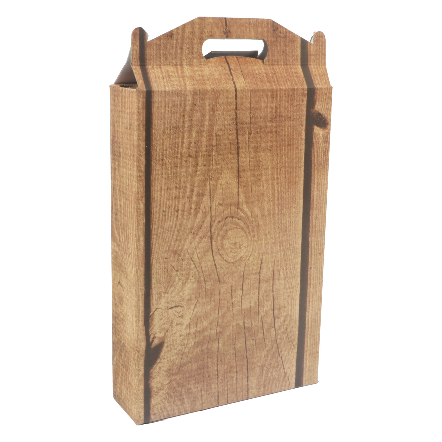 Picture of Draagkarton 3 fles Hout nerf 25x8x36,5 cm