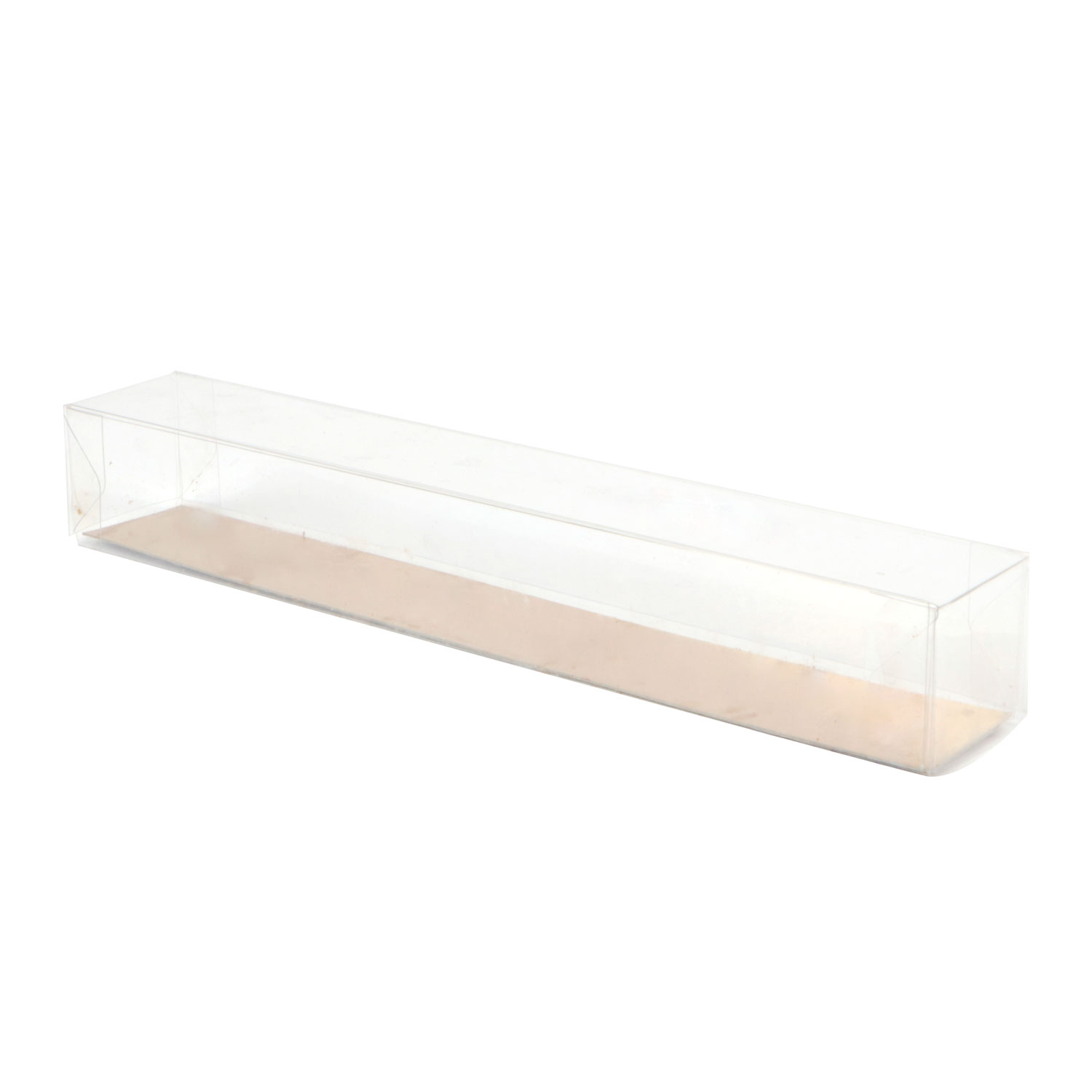 Picture of Ctn à 100 pvc box 20x3x3 cm with gold bottom card