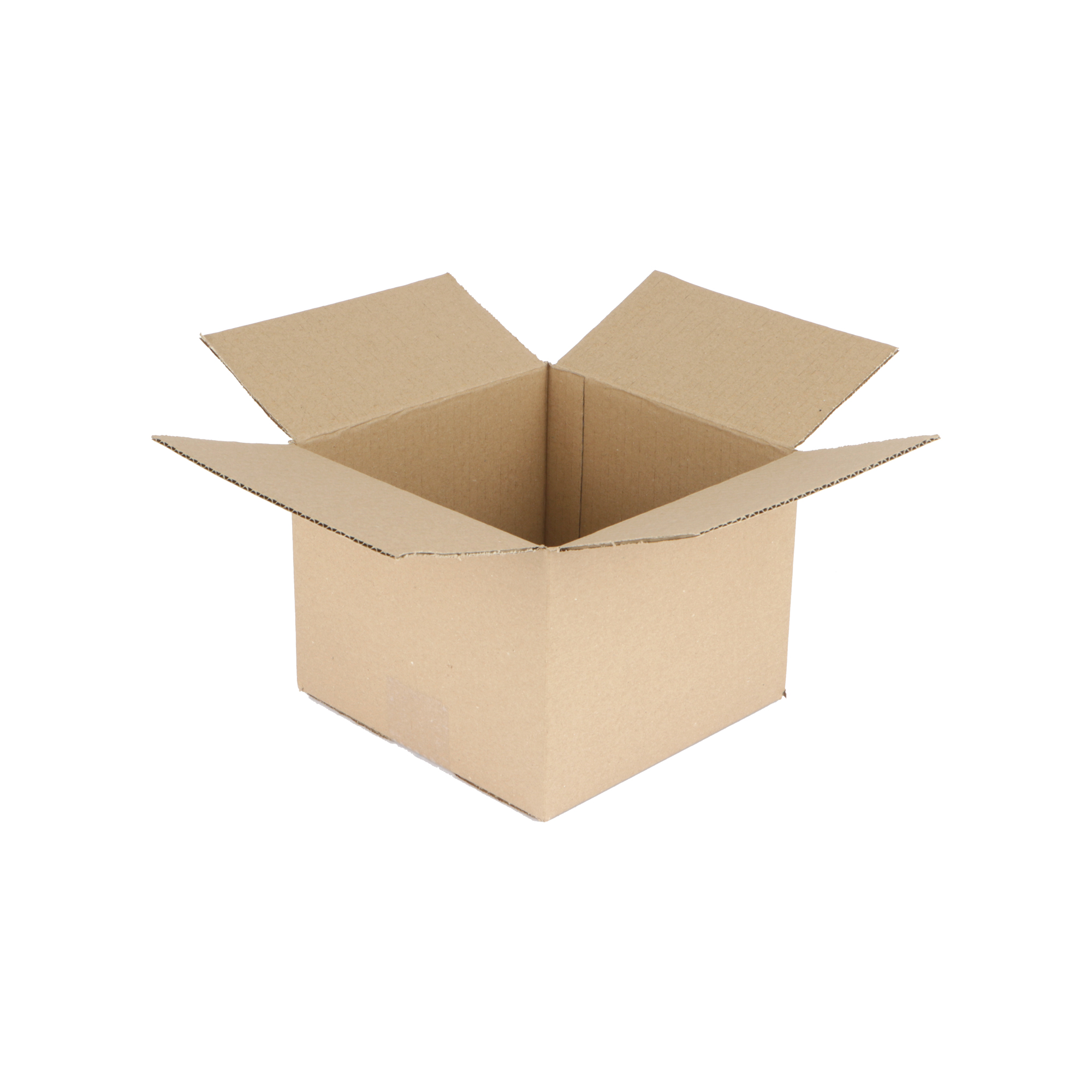 Afbeeldingen van Kartonnen doos 20x20x15 cm enkel golf