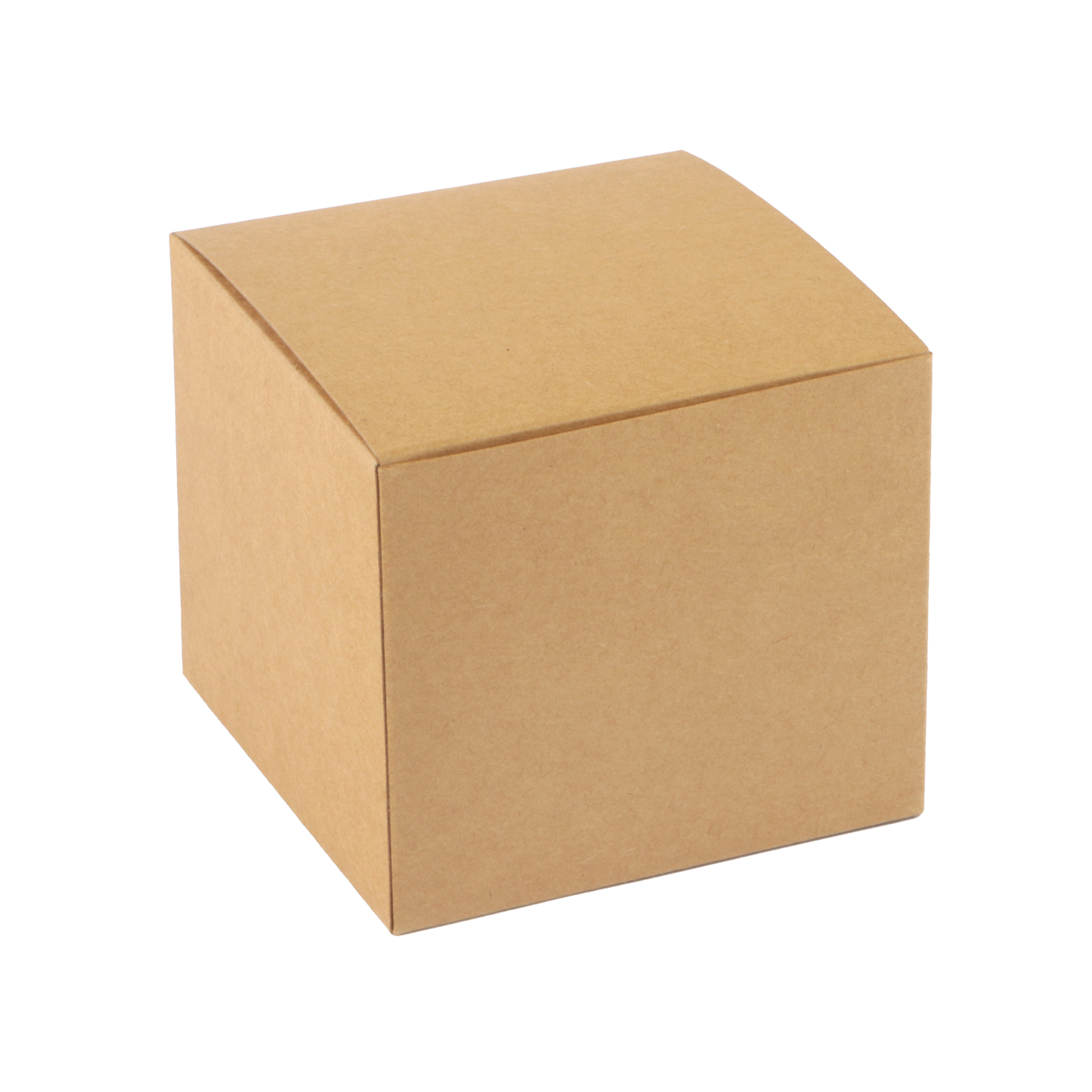Afbeeldingen van Ds à 50 kubus klepdoosje 375 gram bruin kraft