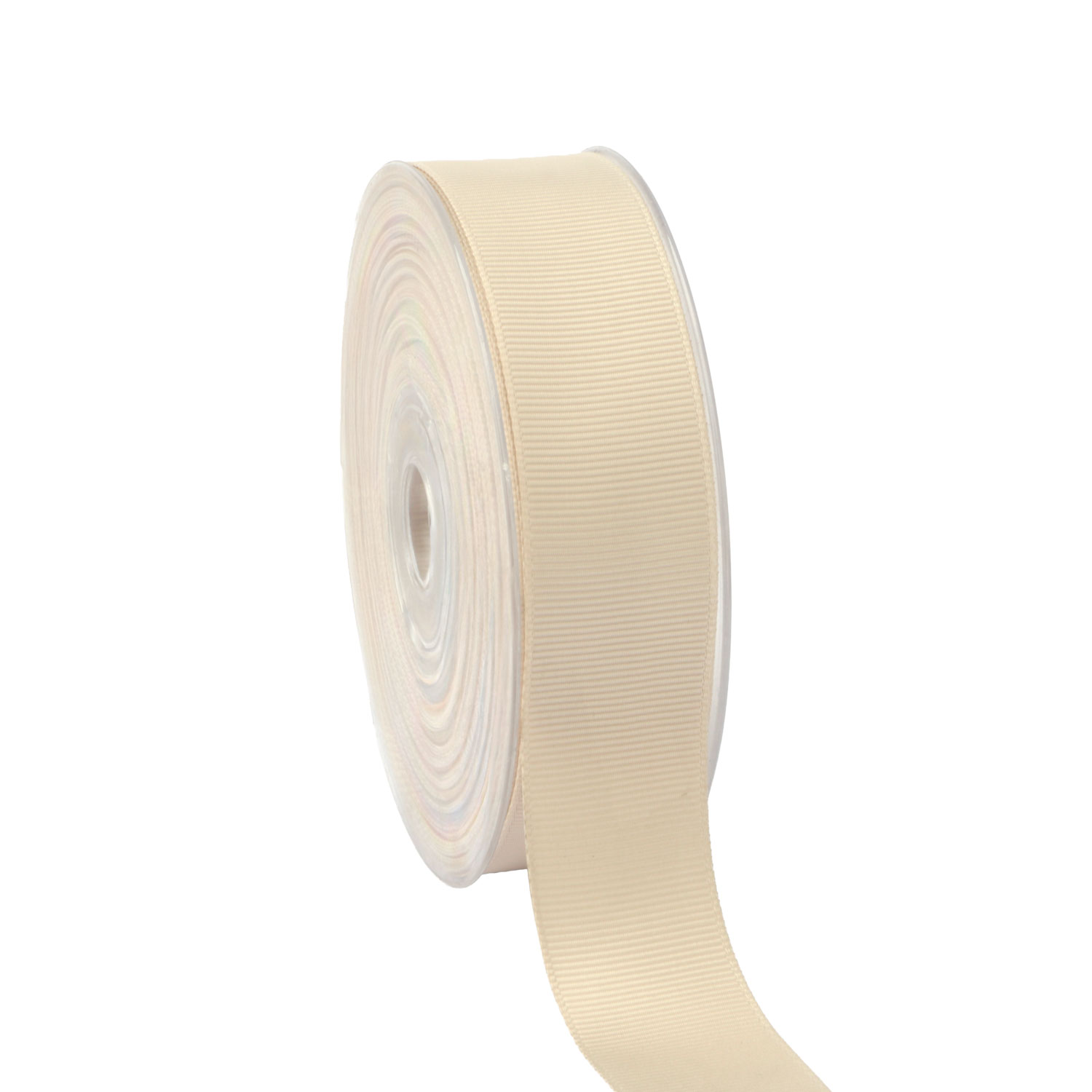 Afbeeldingen van Rol dubbel gros grain riblint 25 mm 20 mtr beige
