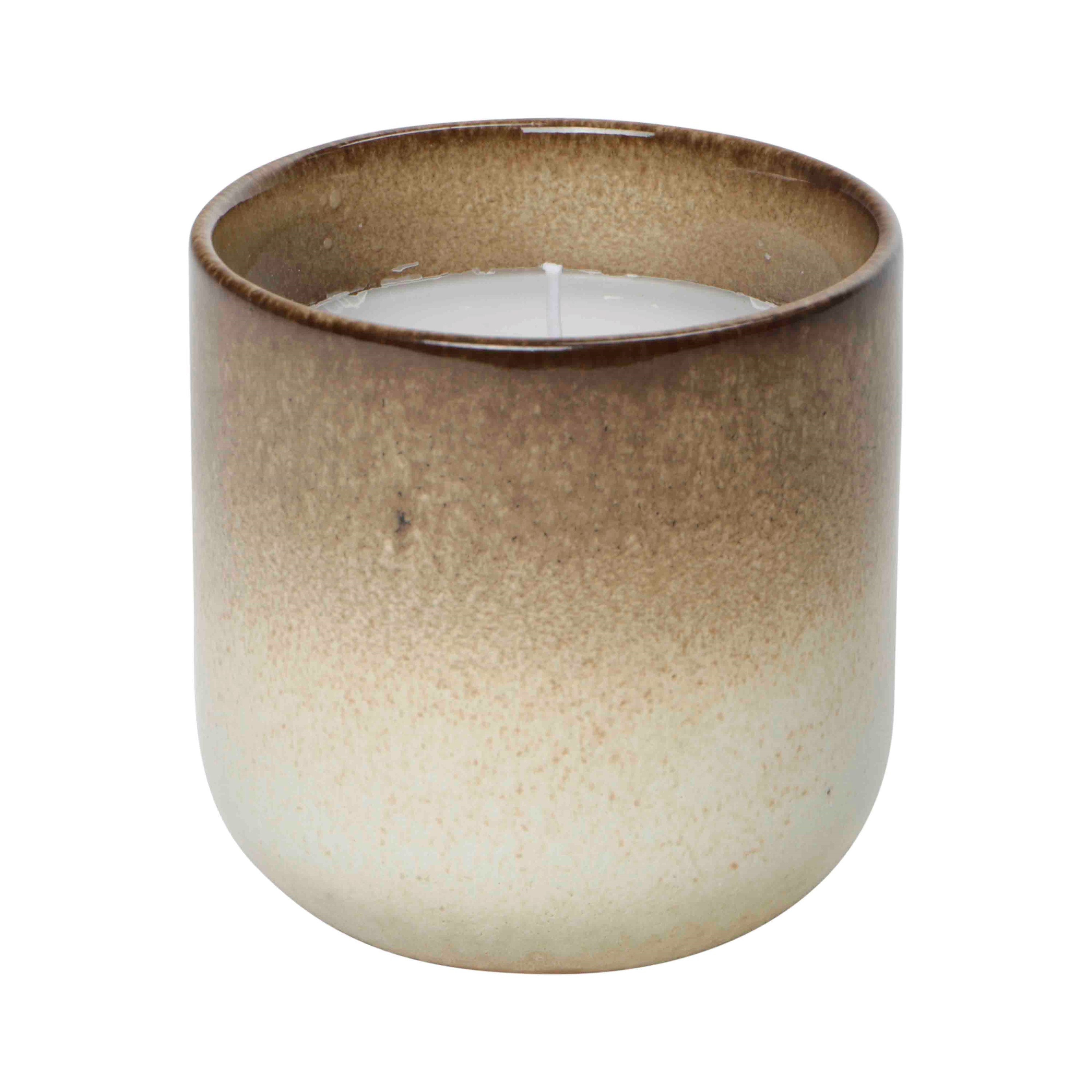 Afbeeldingen van Geurkaars in keramiek potje 9x9,2 cm  vanille