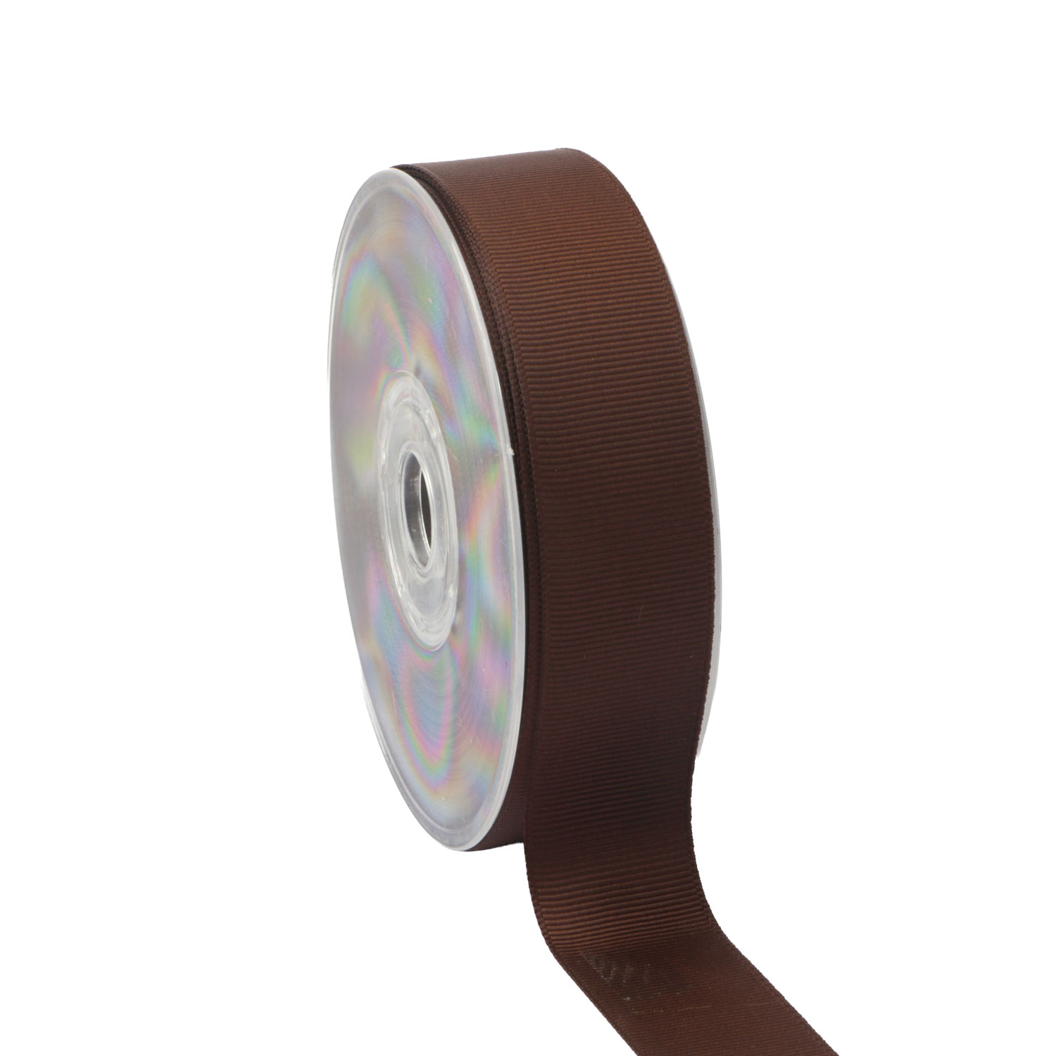 Afbeeldingen van Rol dubbel gros grain riblint 25 mm 20 mtr bruin