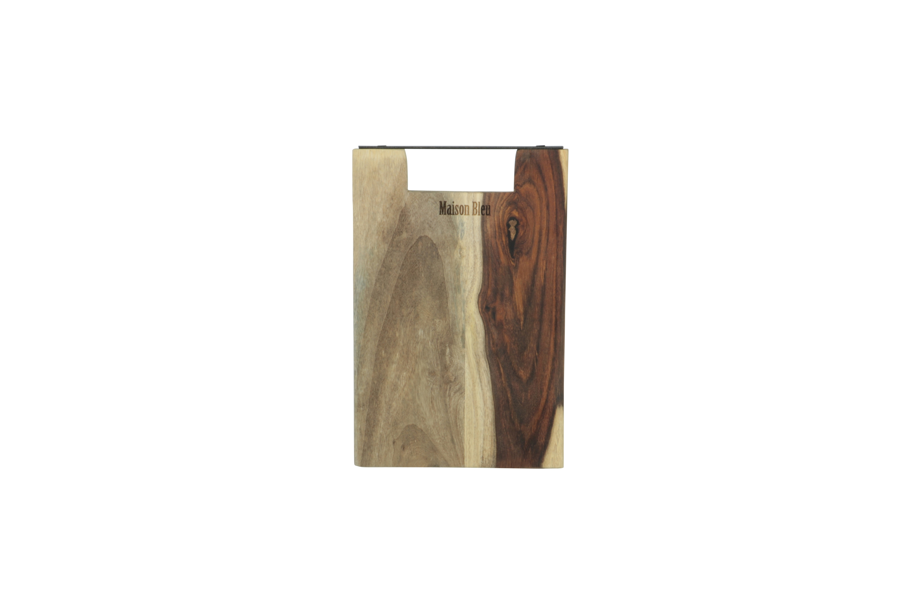 Afbeeldingen van Rosewood serveerplank 30x20x1,7 cm met metalen greep 