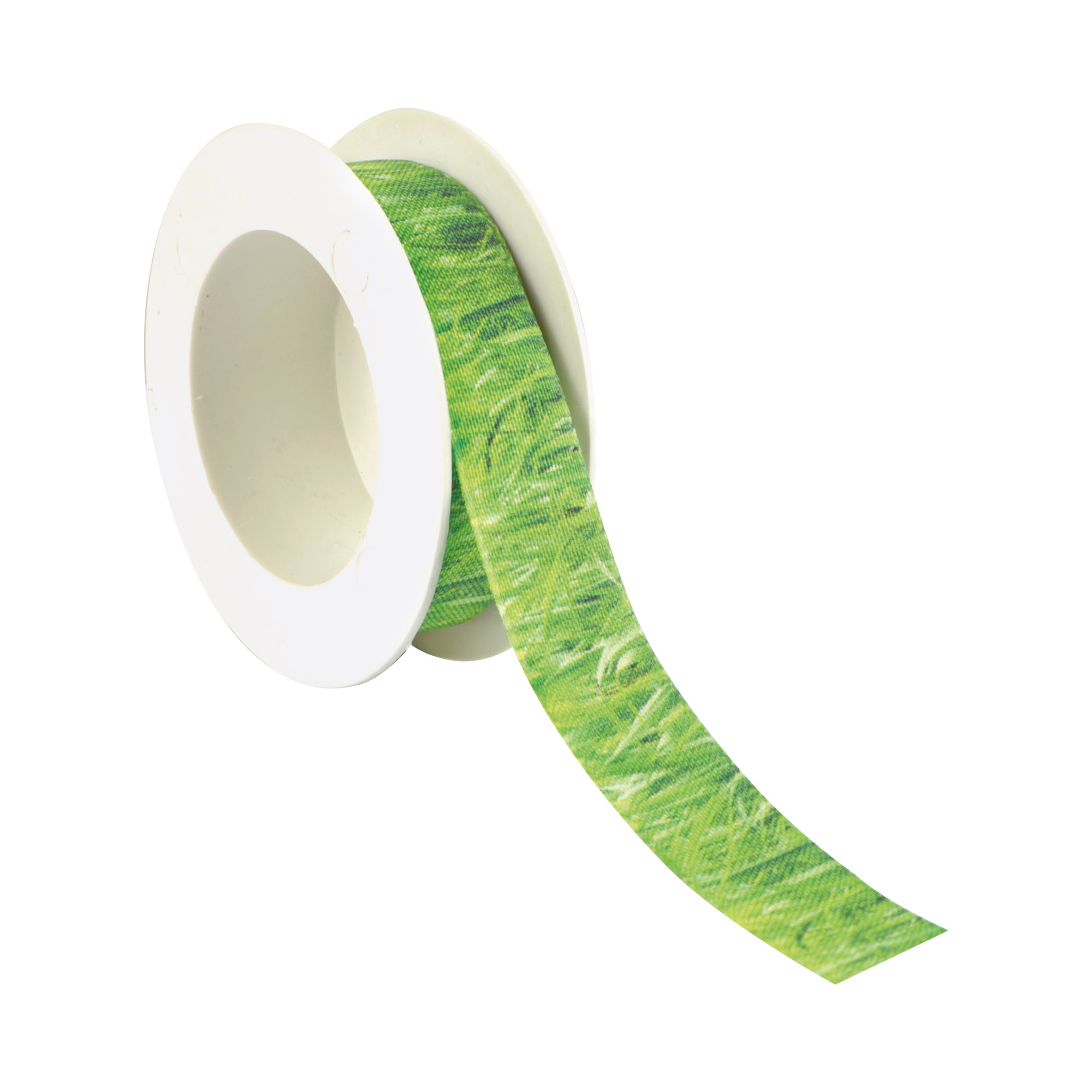 Afbeeldingen van Rol textiellint 15 mm 15 mtr gras (uc)