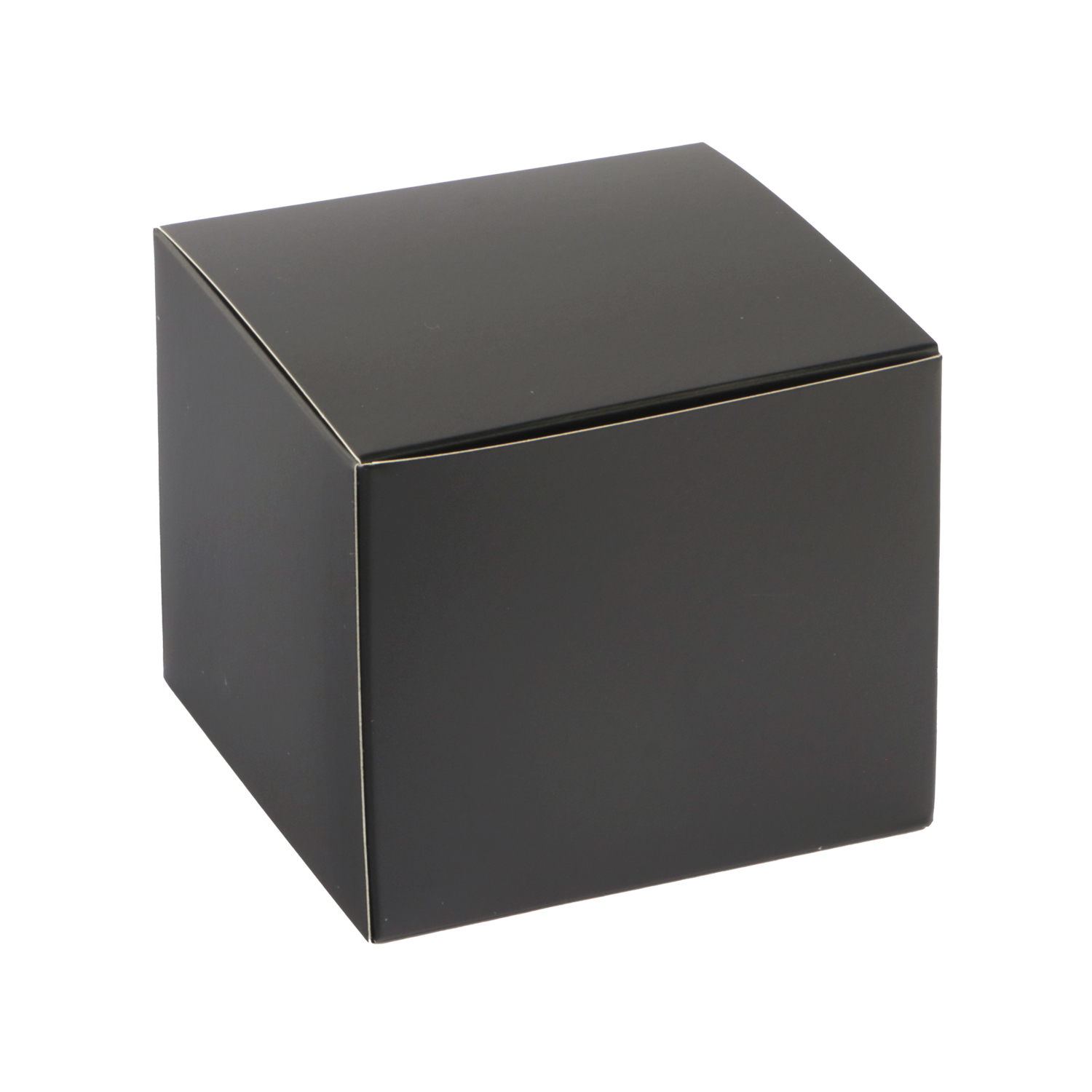 Afbeeldingen van ds à 50 kubus klepdoosje 375 gram mat zwart