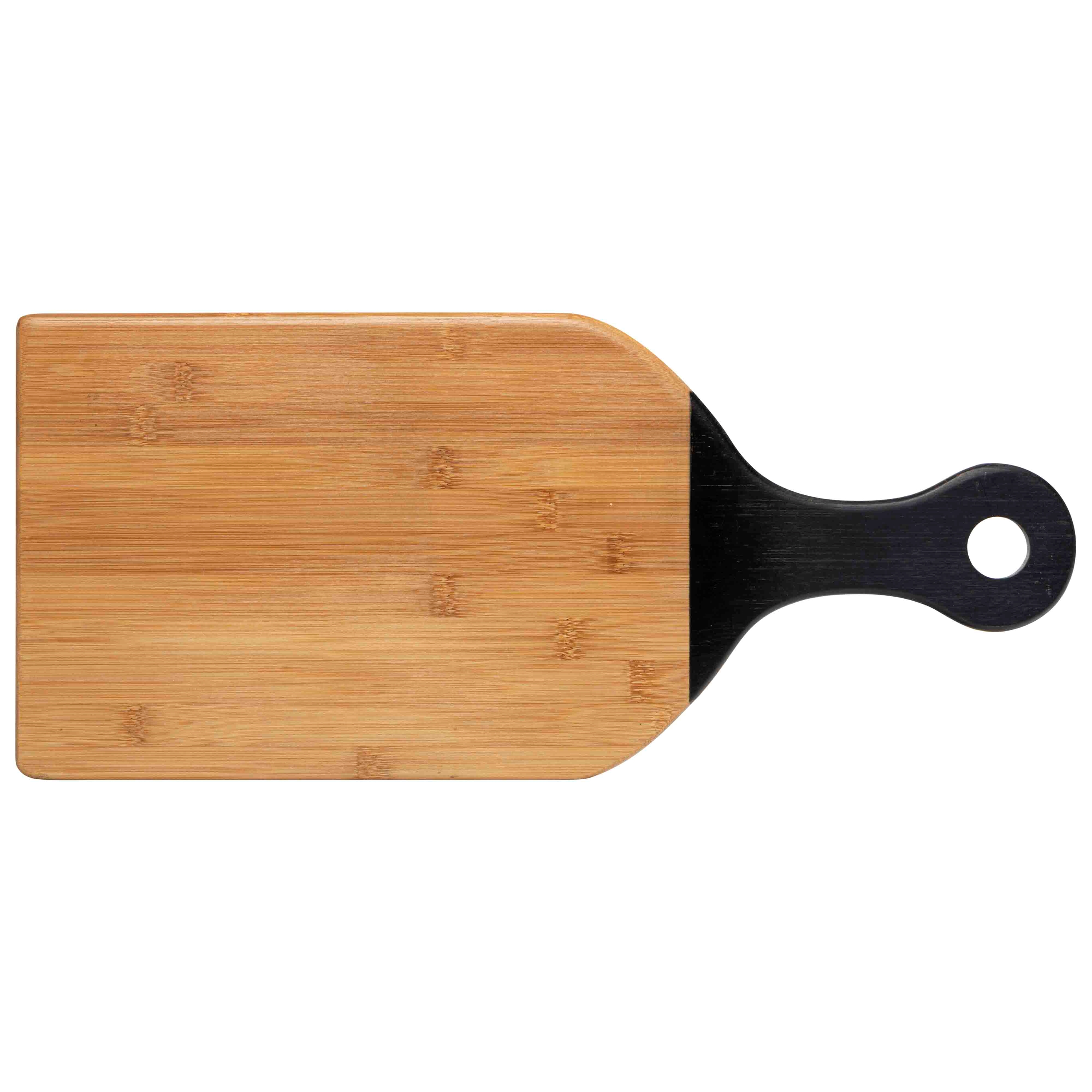 Afbeeldingen van Bamboe plank 48x22x1 cm met zwarte greep 