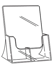 Afbeeldingen van Acryl folderdisplay a6 1 vak staand