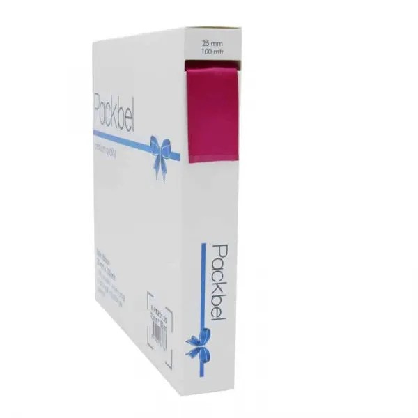 Afbeeldingen van Rol satijnlint 15 mm 100 mtr fuchsia 