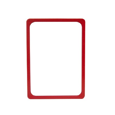 Afbeeldingen van Prijskaartraam a5 kunststof rood 