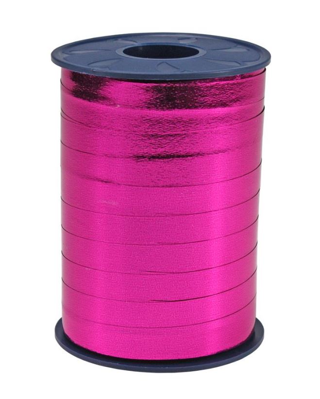 Afbeeldingen van Rol krullint 10 mm 250 mtr metallic roze