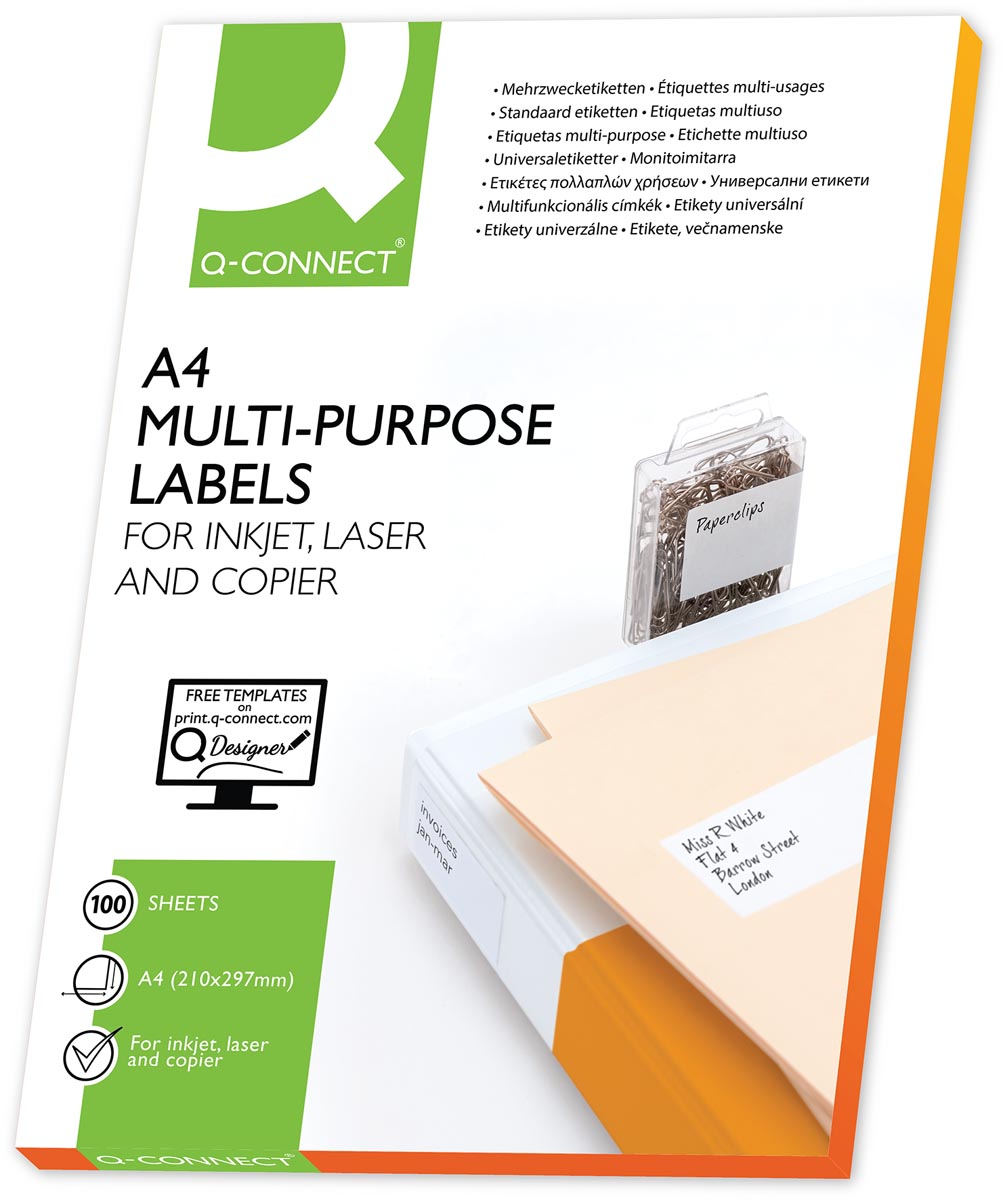 Afbeeldingen van Ds à 100 vel kopieeretiket 10,5x14,85 cm 4 etiket per vel