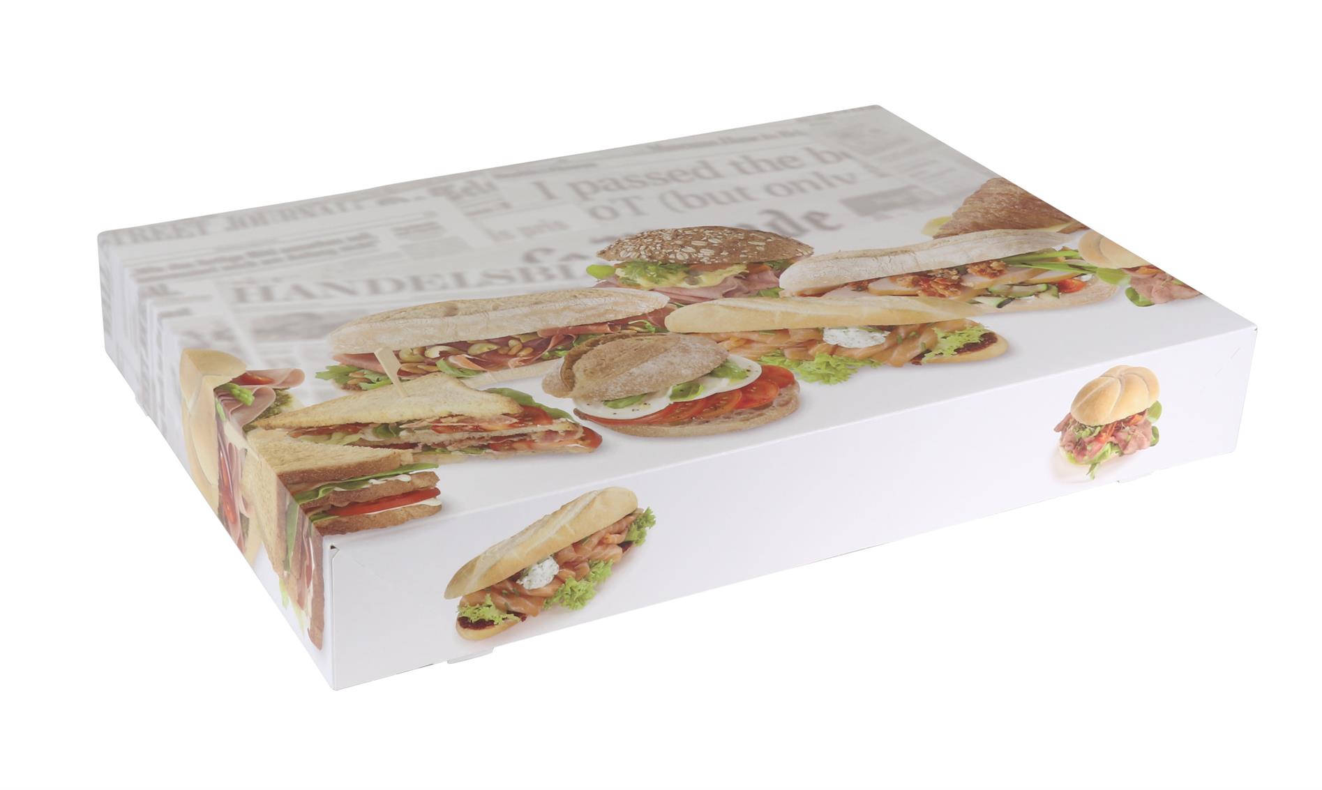 Afbeeldingen van Ds à 60 caterwaredoos 55x37,5x8 cm Broodjes (uc)