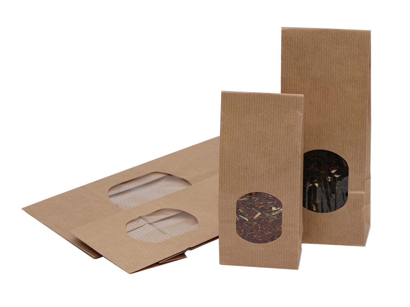 Afbeeldingen van Ds à 500 blokbodem vensterzak 13+7x36 cm  kraft